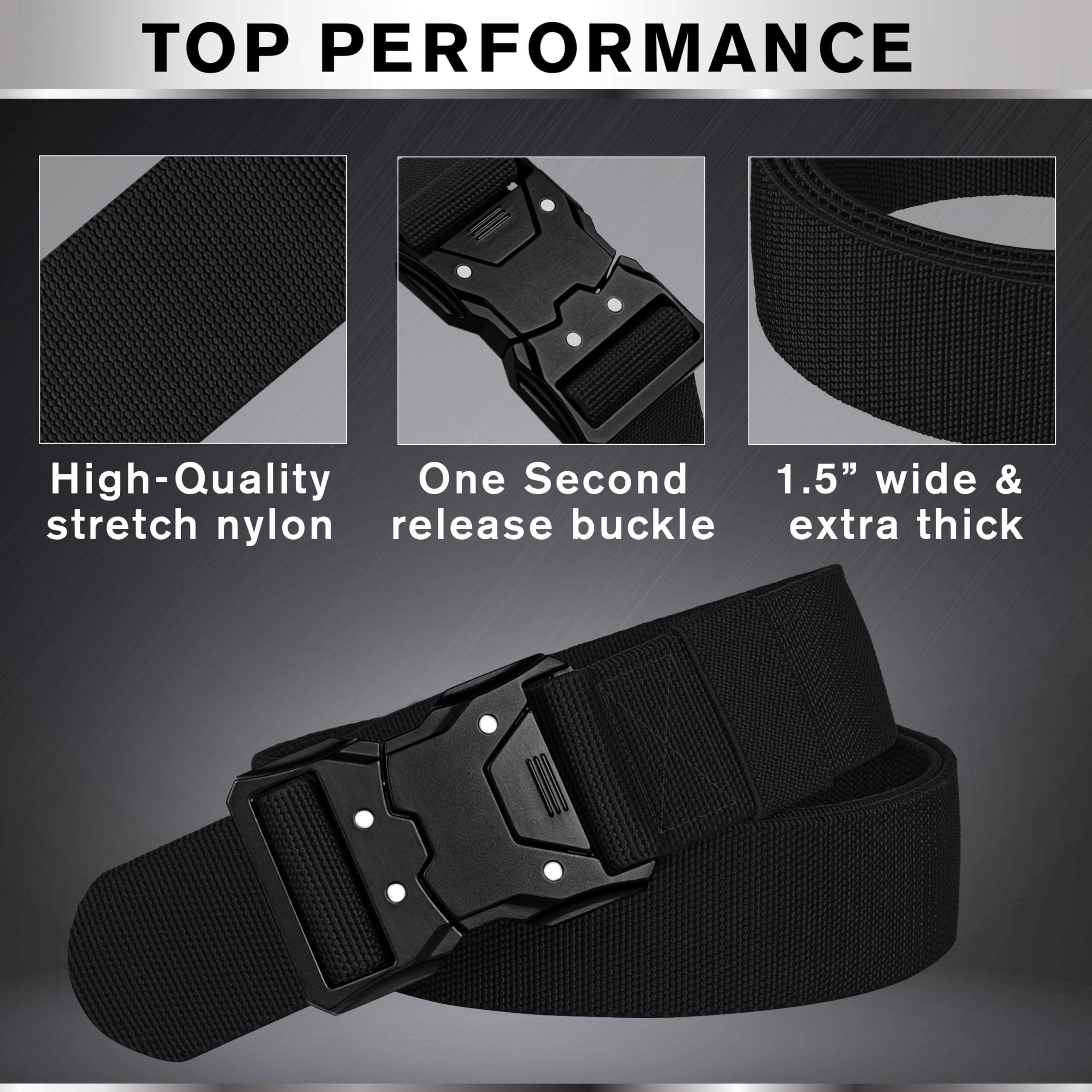 Tactical Belt – Black – B6 – S - image 4