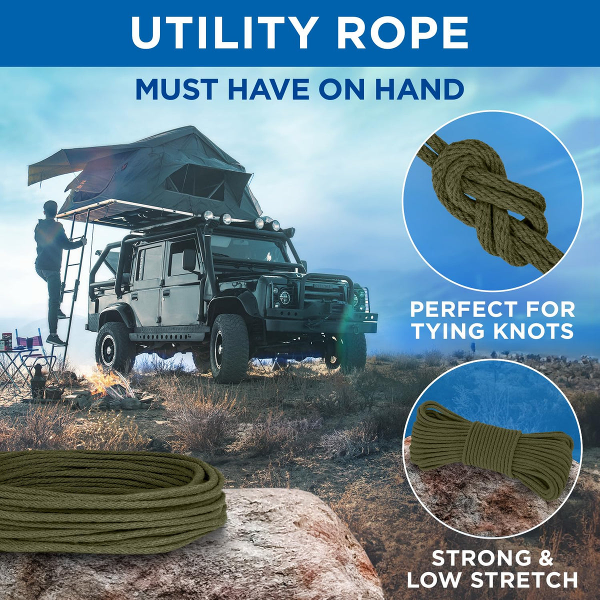 Rope Cotton 3/16" 100 ft Army Green - image 6