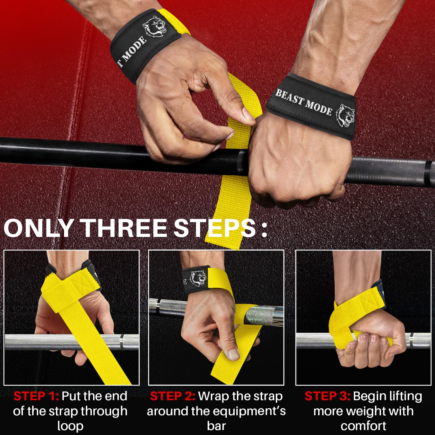 Wrist Straps – Beast Mode – Yellow - image 7