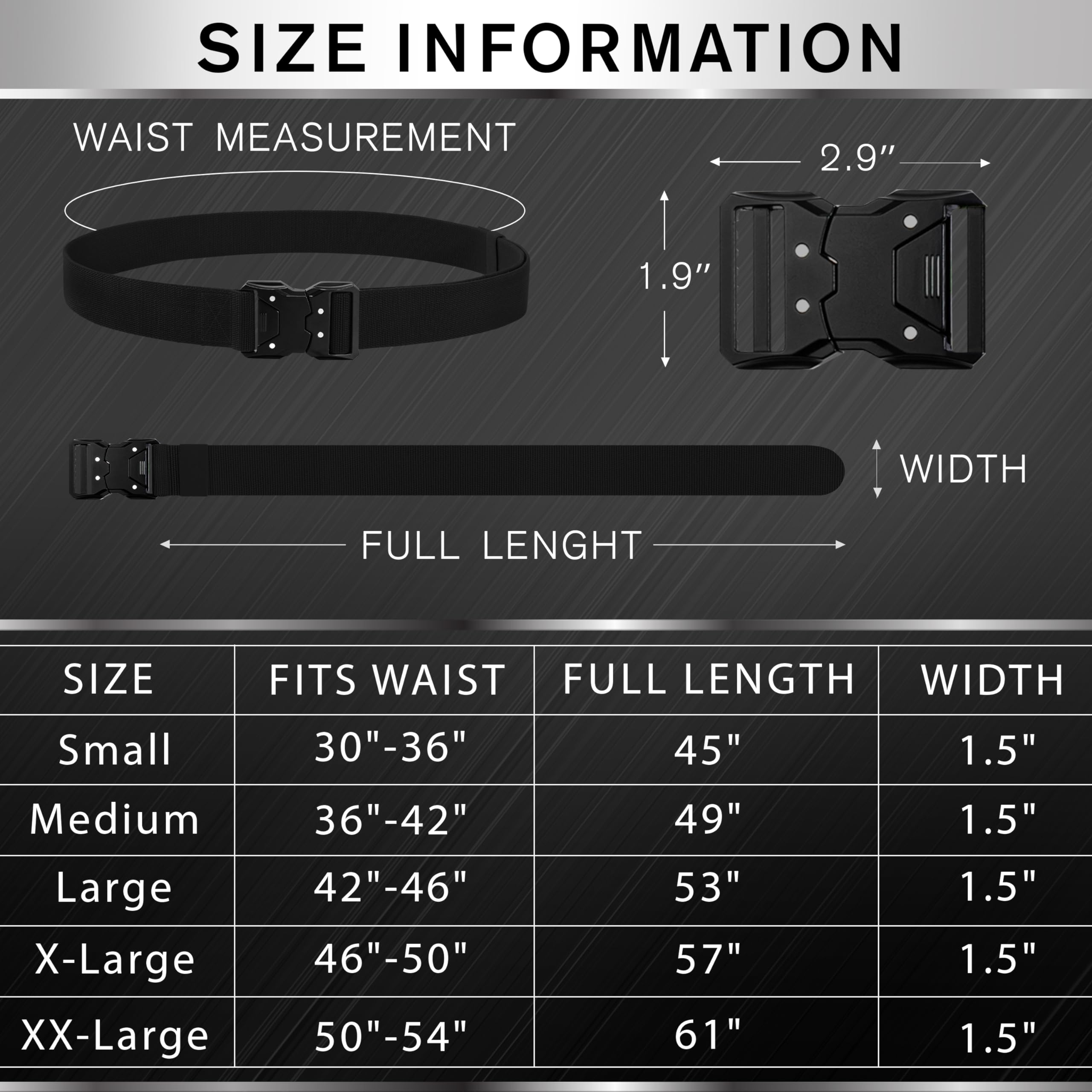 Tactical Belt – Black – B6 – S - image 9