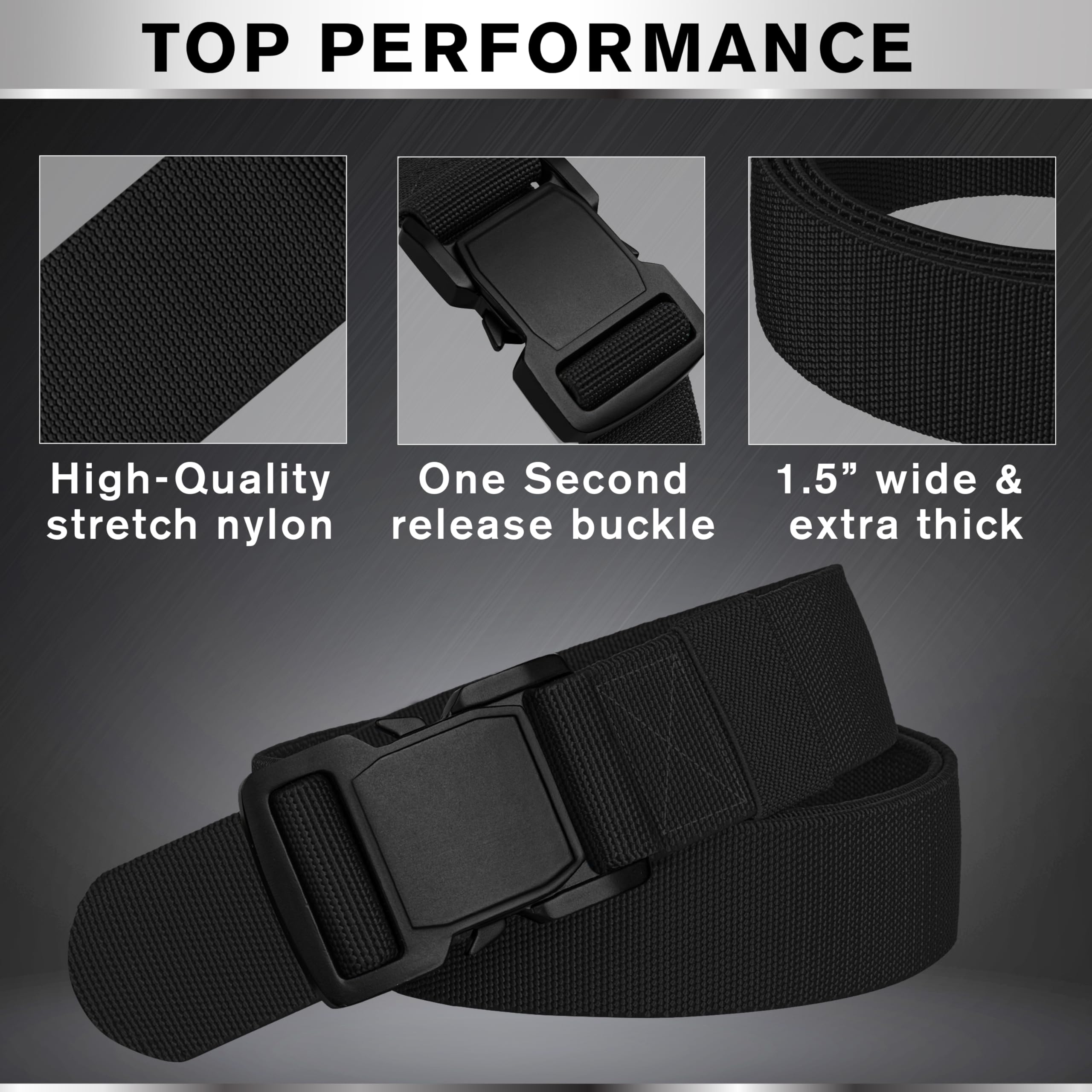 Tactical Belt – Black – B5 – L - image 4