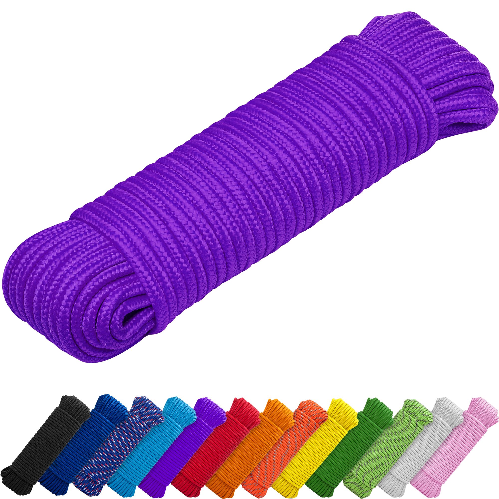 Rope Polypropylene 1/4" 150 ft Purple - image 1