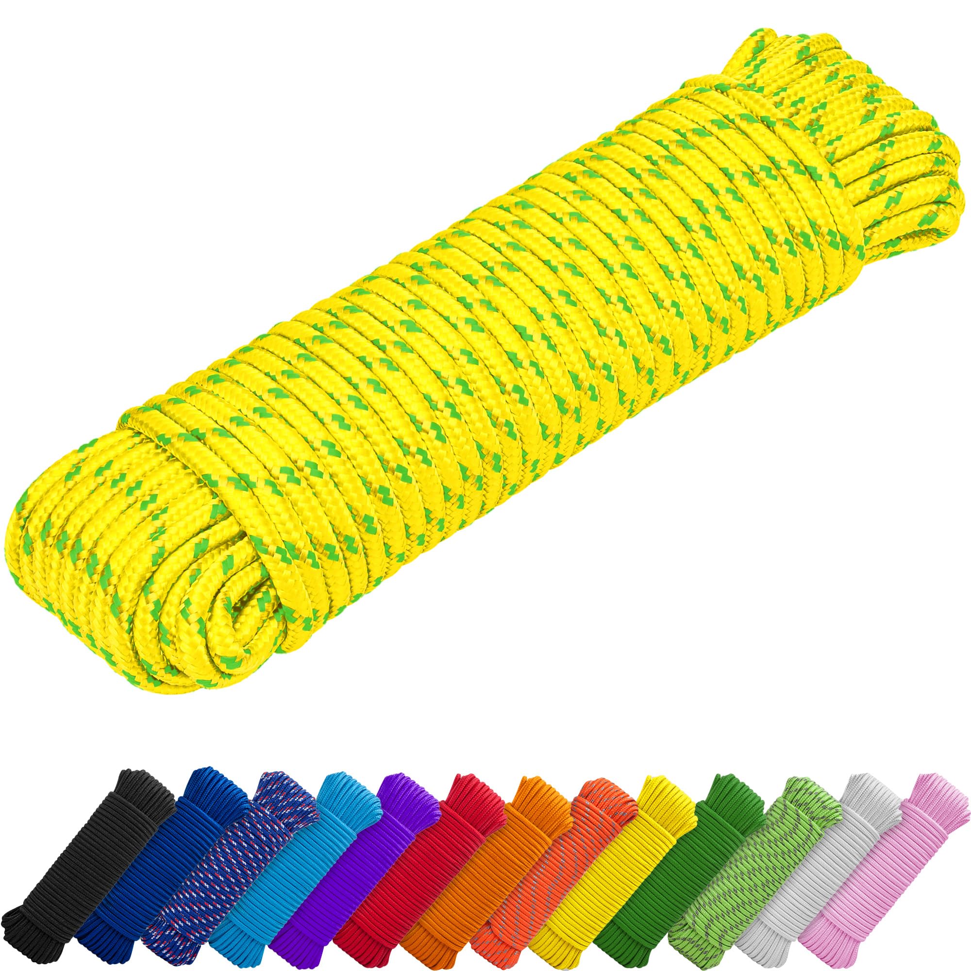 Rope Polypropylene 1/4" 150 ft Neon Mix - image 1