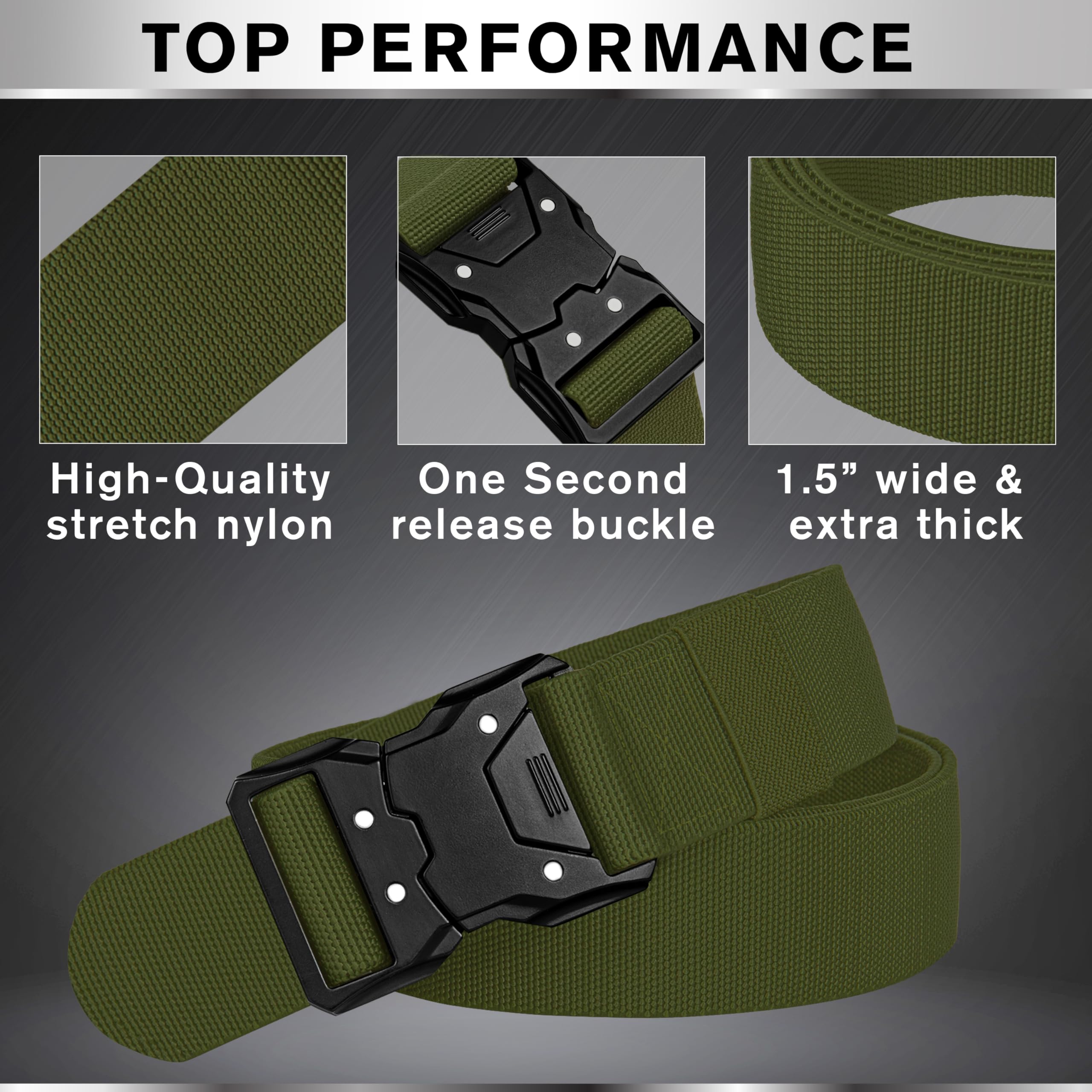 Tactical Belt – Green – B6 – M - image 3