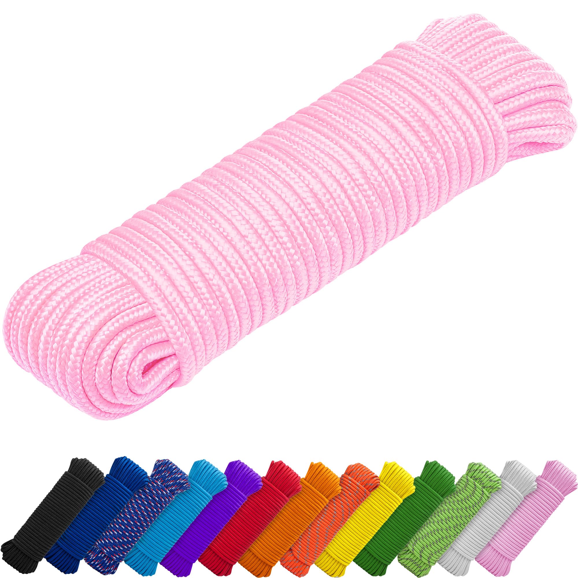 Rope Polypropylene 1/4" 150 ft Pink - image 1