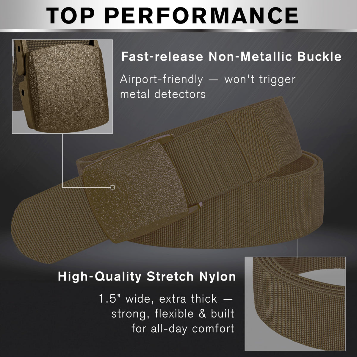 Tactical Belt – Brown – B2 – S - image 3