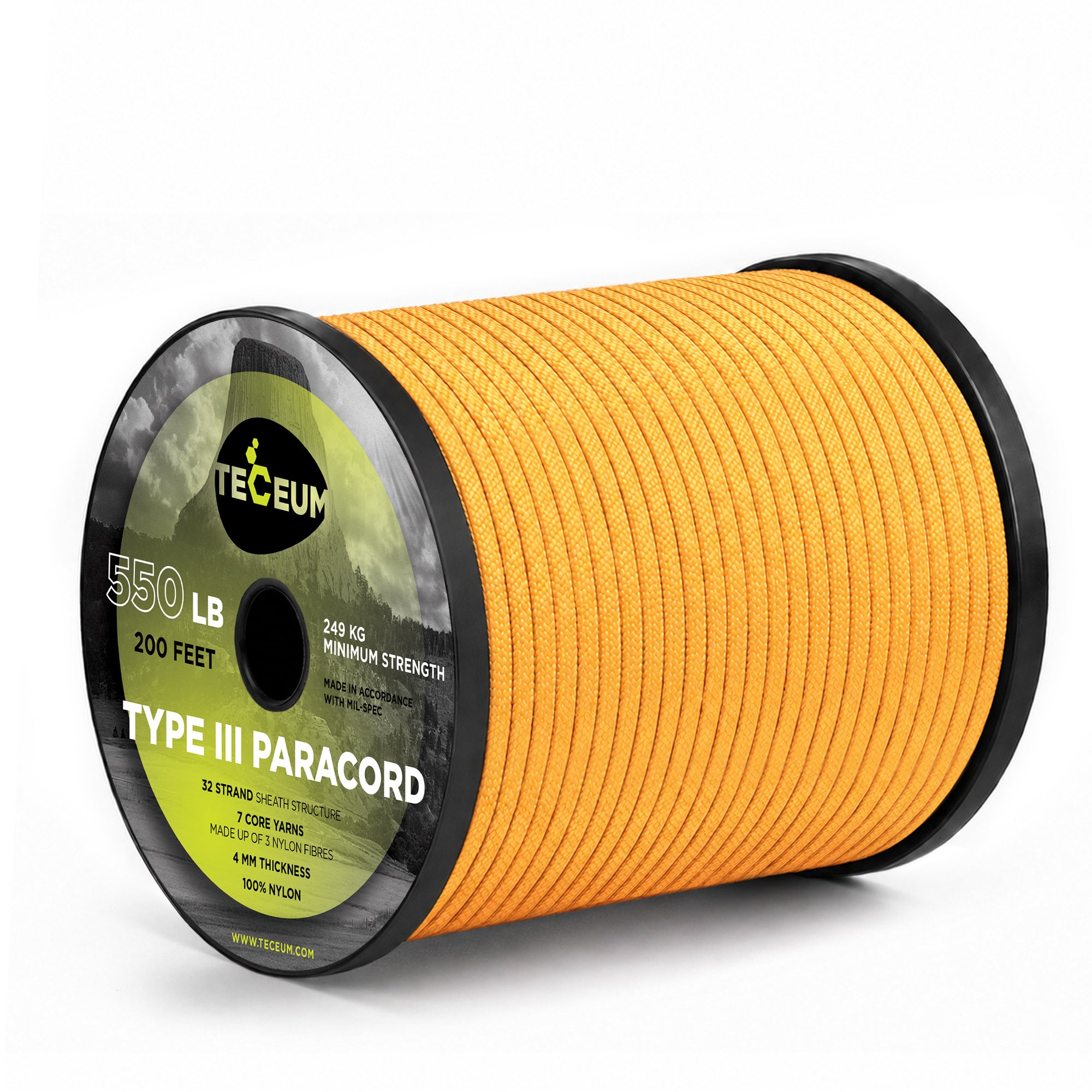 Paracord III 550 Apricot – 200 ft - image 1