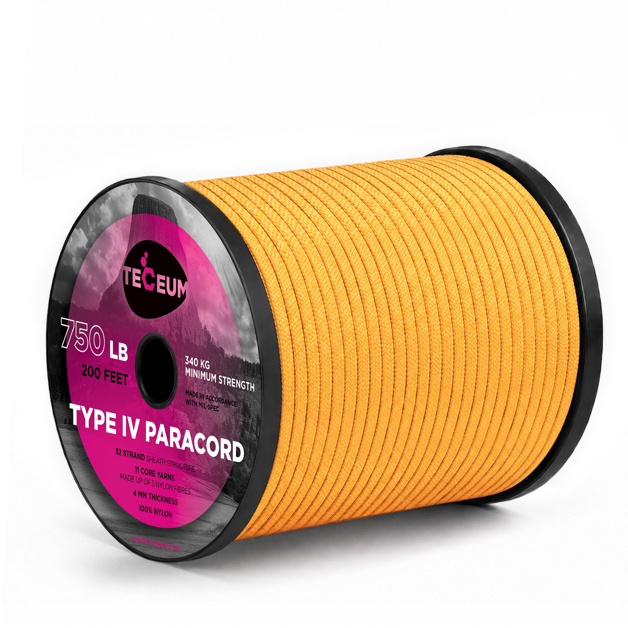 Paracord IV 750 Apricot – 200 ft - image 1
