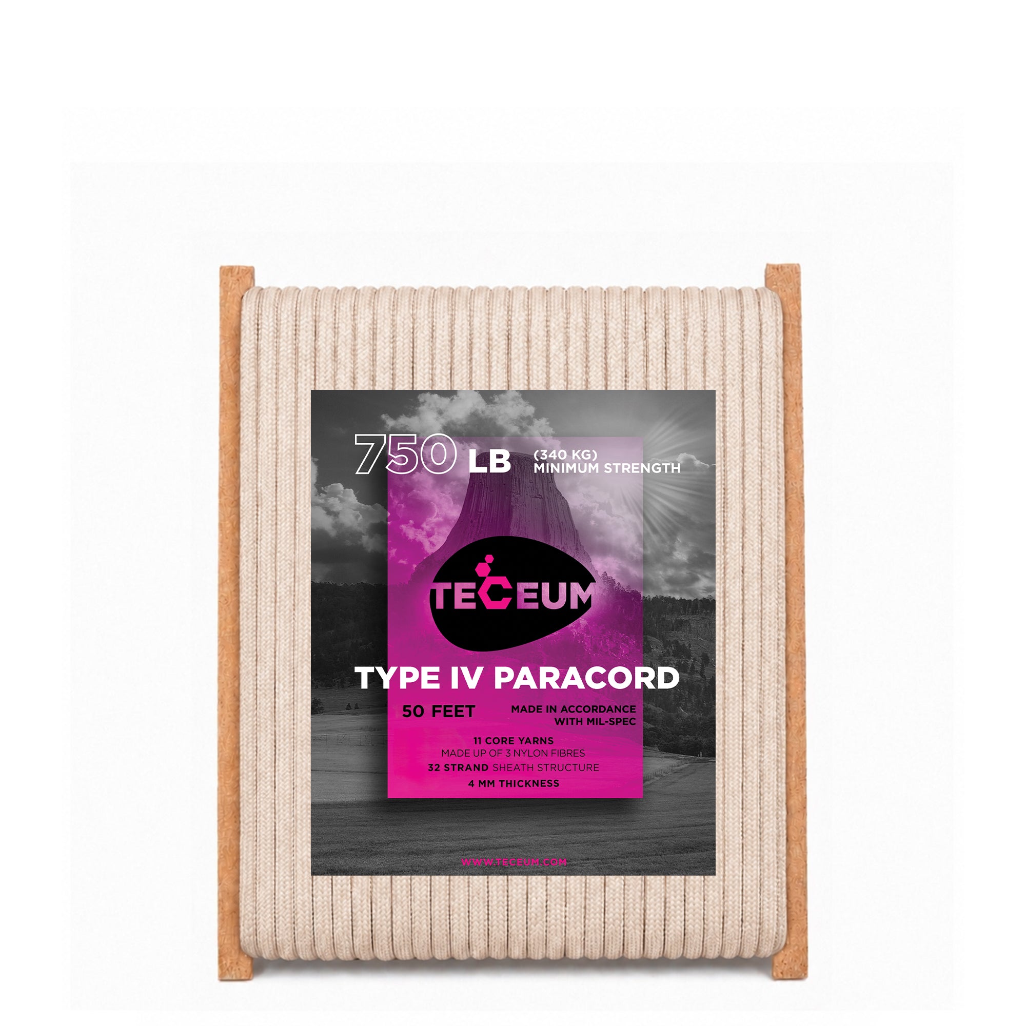 Paracord IV 750 Beige – 50 ft - image 1