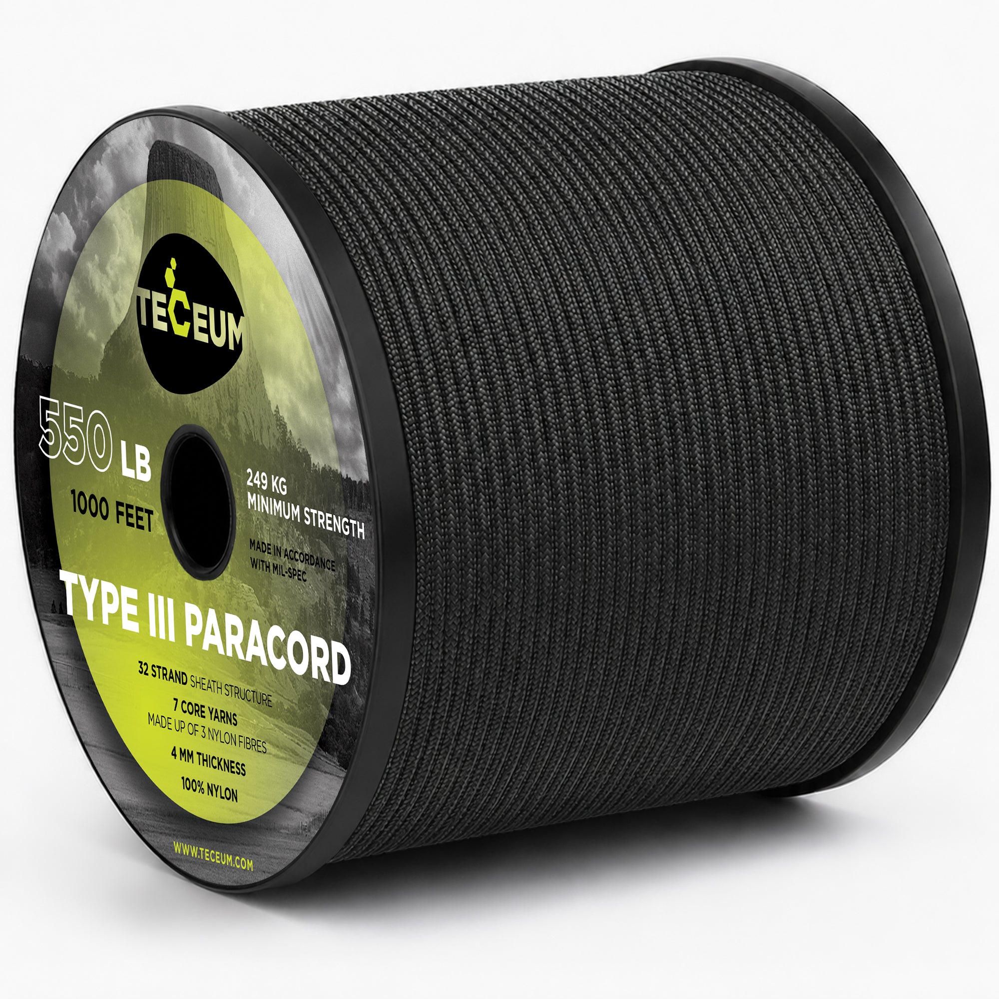Paracord III 550 Basalt – 1000 ft - image 1