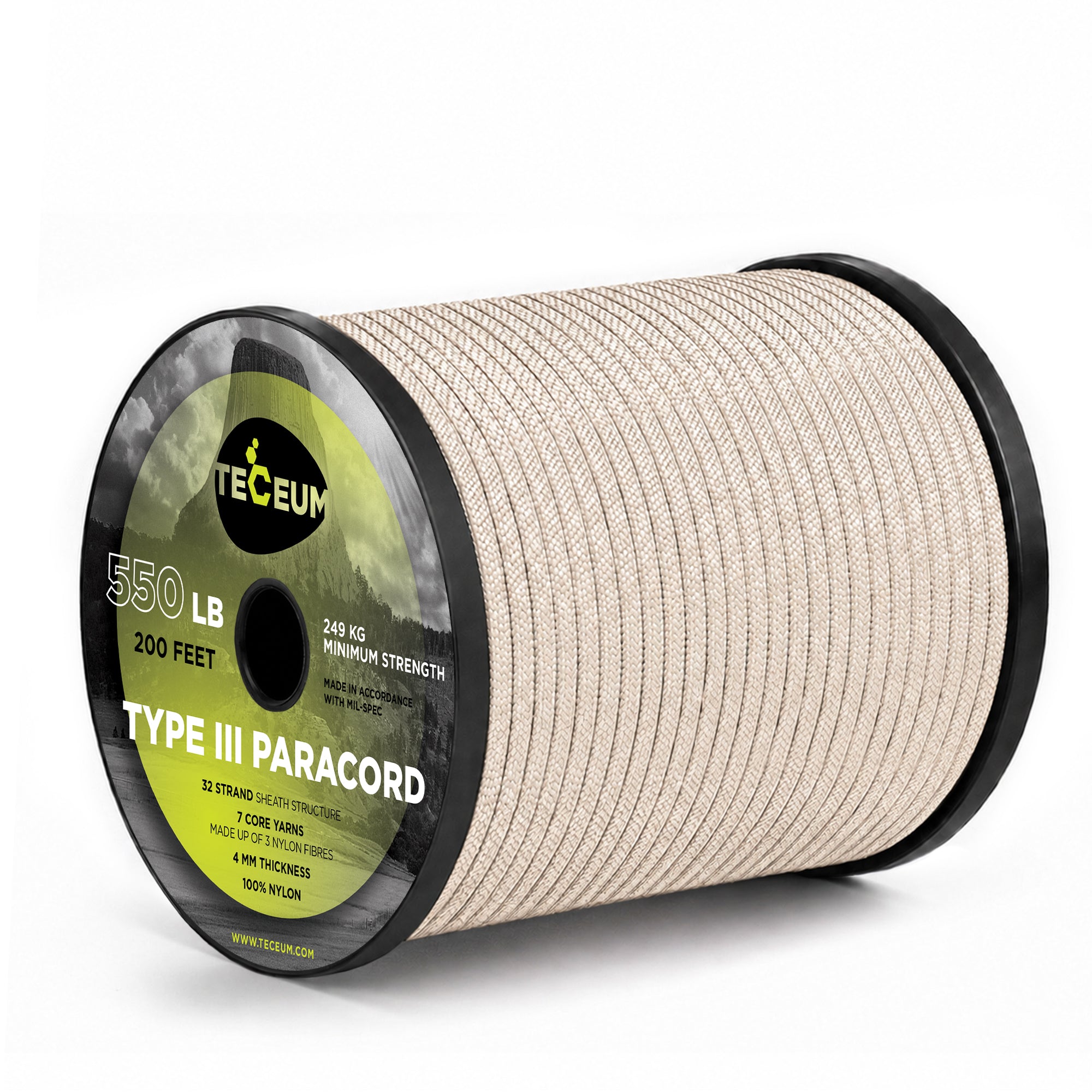 Paracord III 550 Beige – 200 ft - image 1