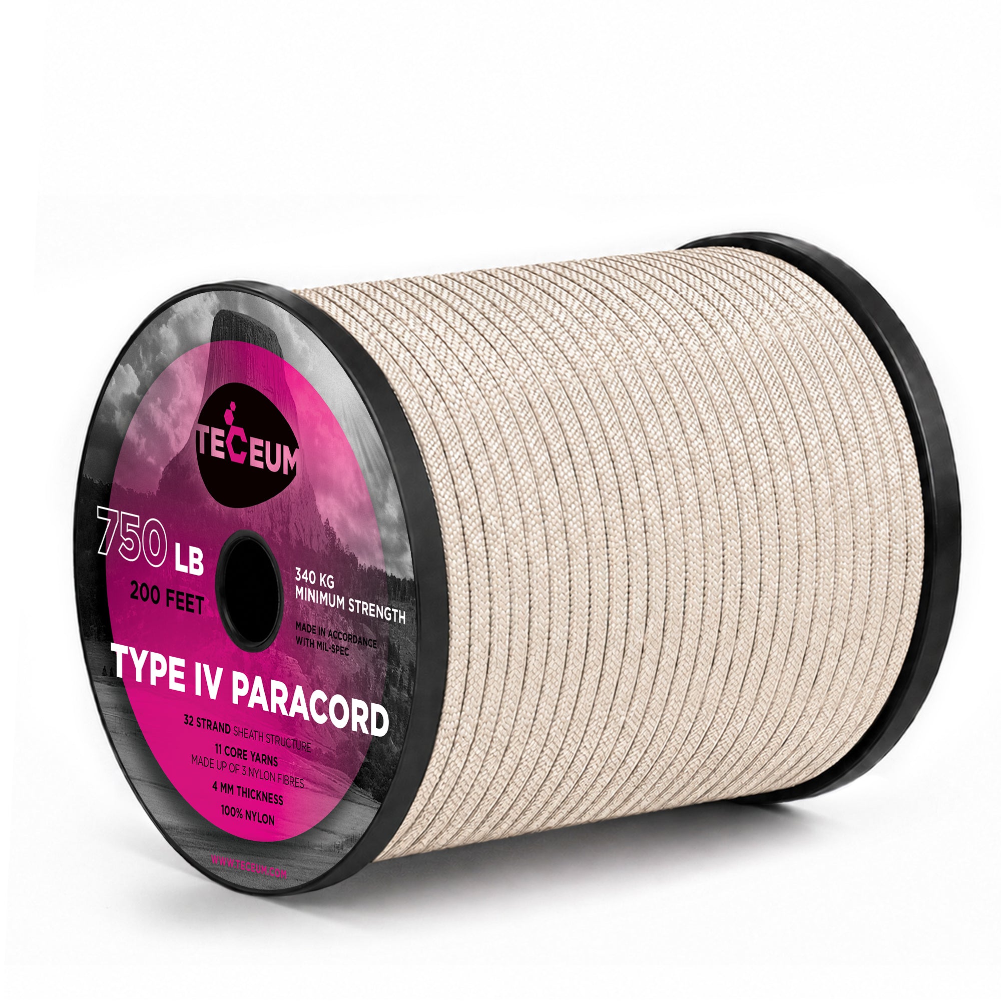 Paracord IV 750 Beige – 200 ft - image 1