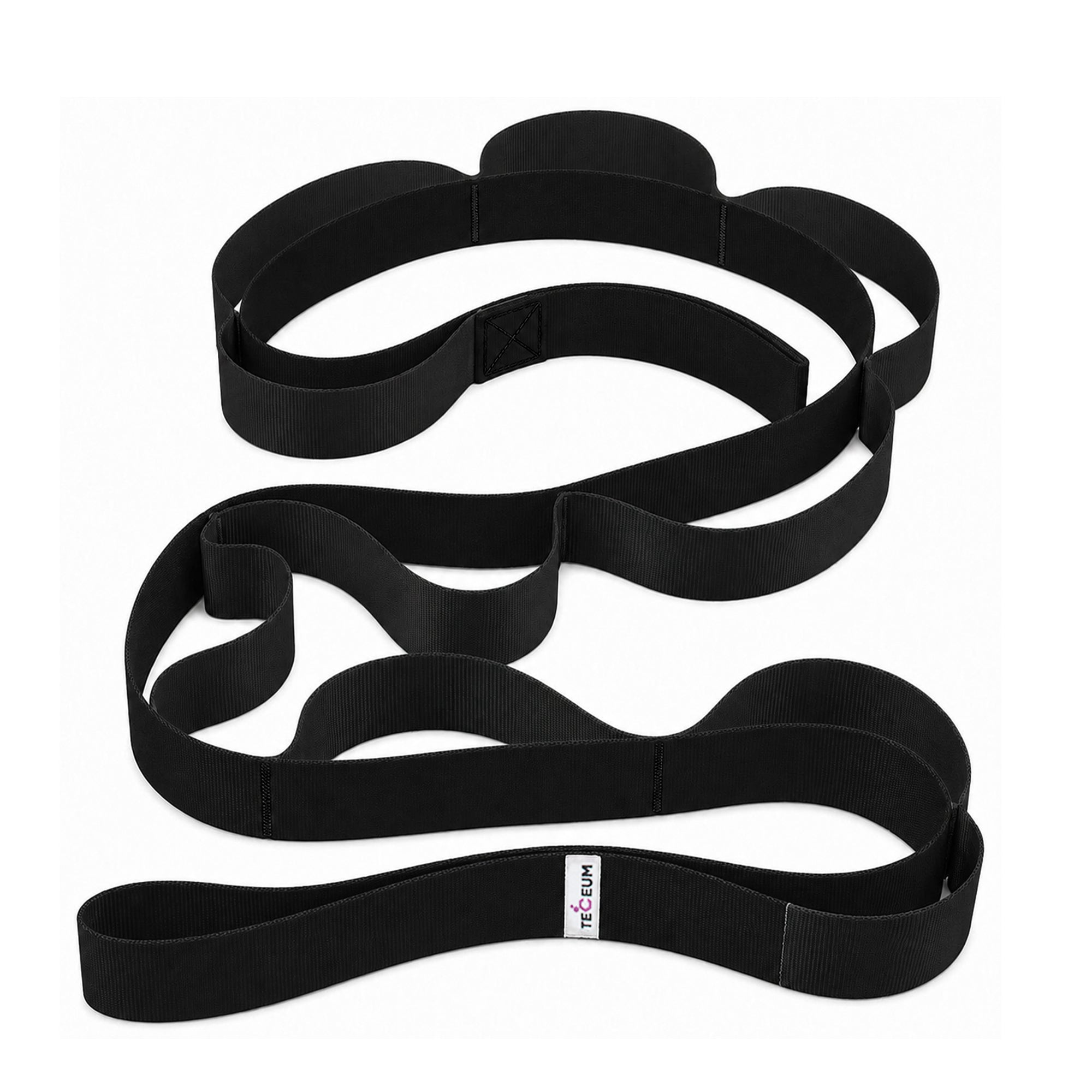 PT Stretching Loop Straps – Polypro – Black – 1” - image 1