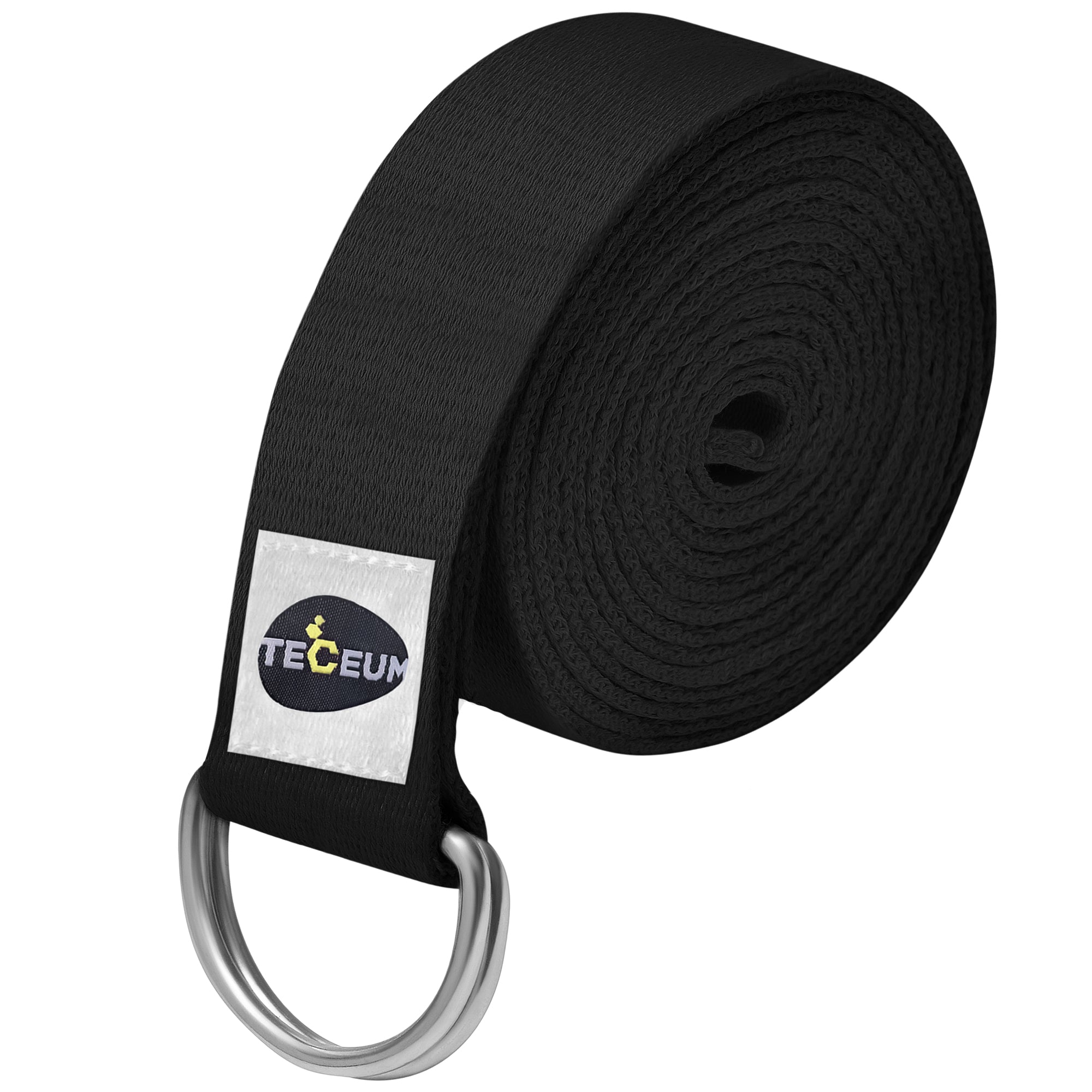 Yoga Straps – Polycotton – Black – 10 ft - image 1
