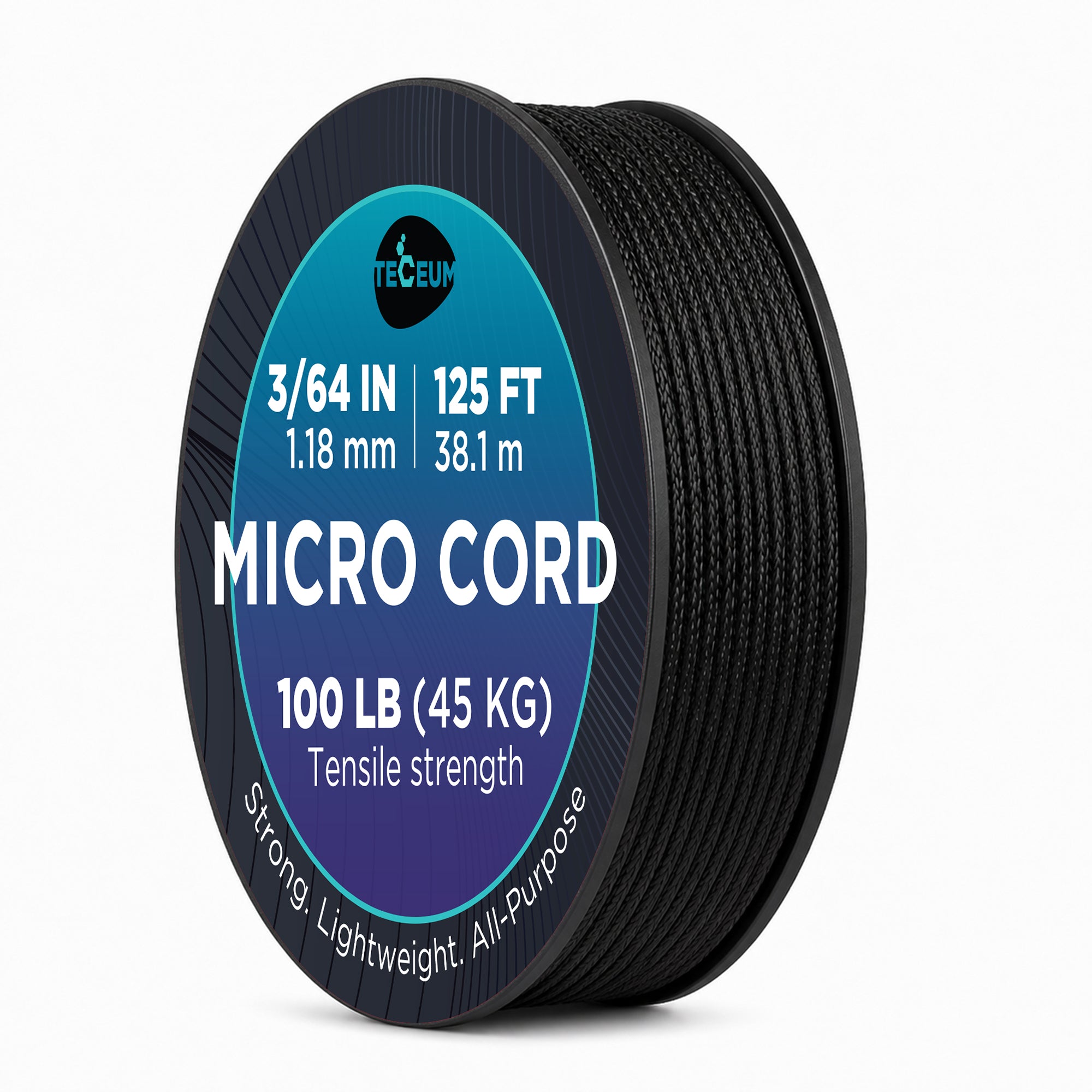 Micro Paracord – Black – 125 ft - image 1