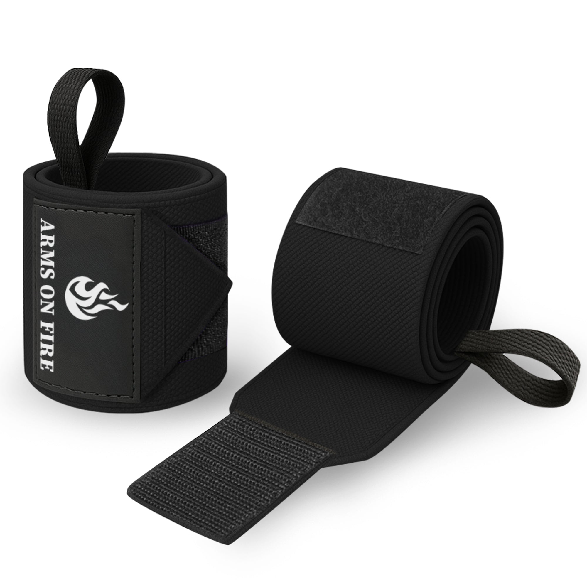 Wrist Wraps – Arms on Fire – Black – 12 - image 1