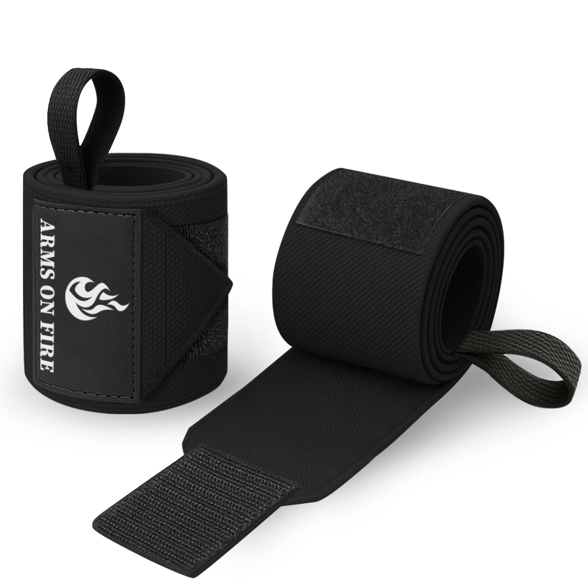 Wrist Wraps – Arms on Fire – Black – 18 - image 1