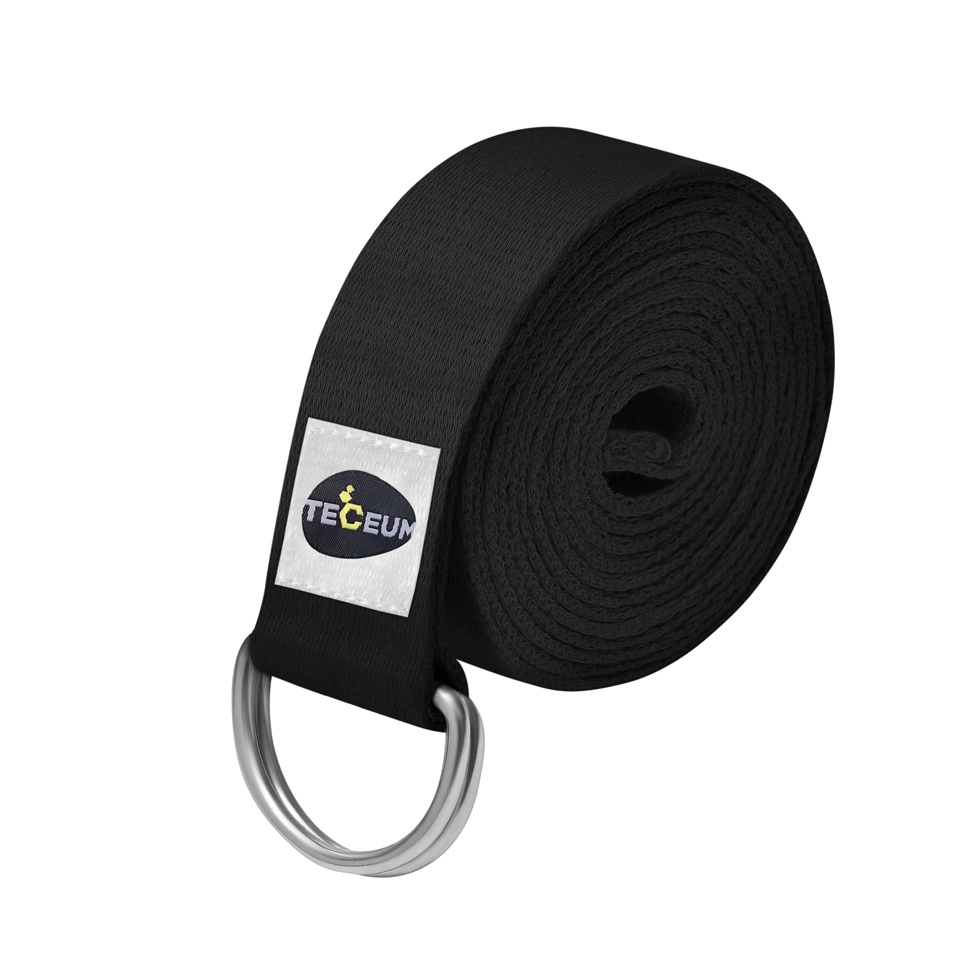Yoga Straps – Polycotton – Black – 6 ft - image 1