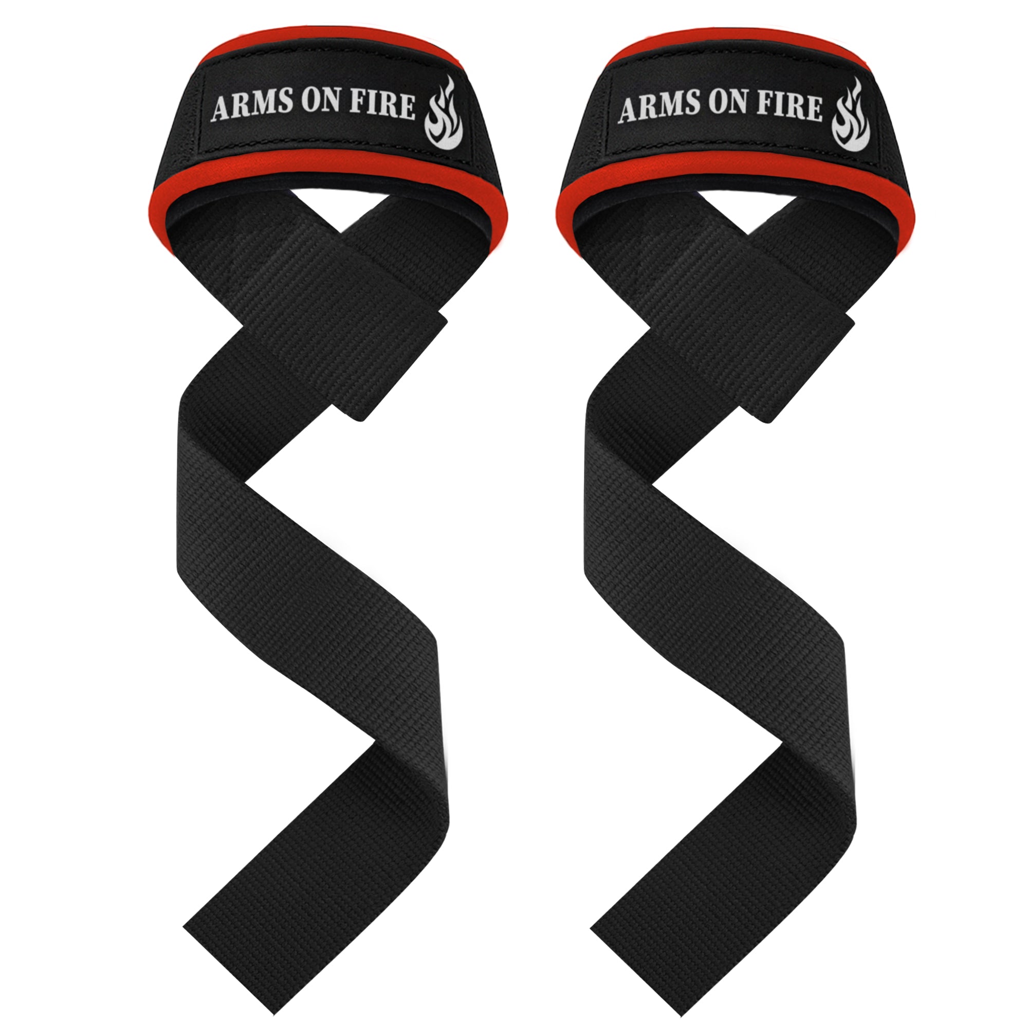 Wrist Straps – Arms on Fire – Black and Red - image 1