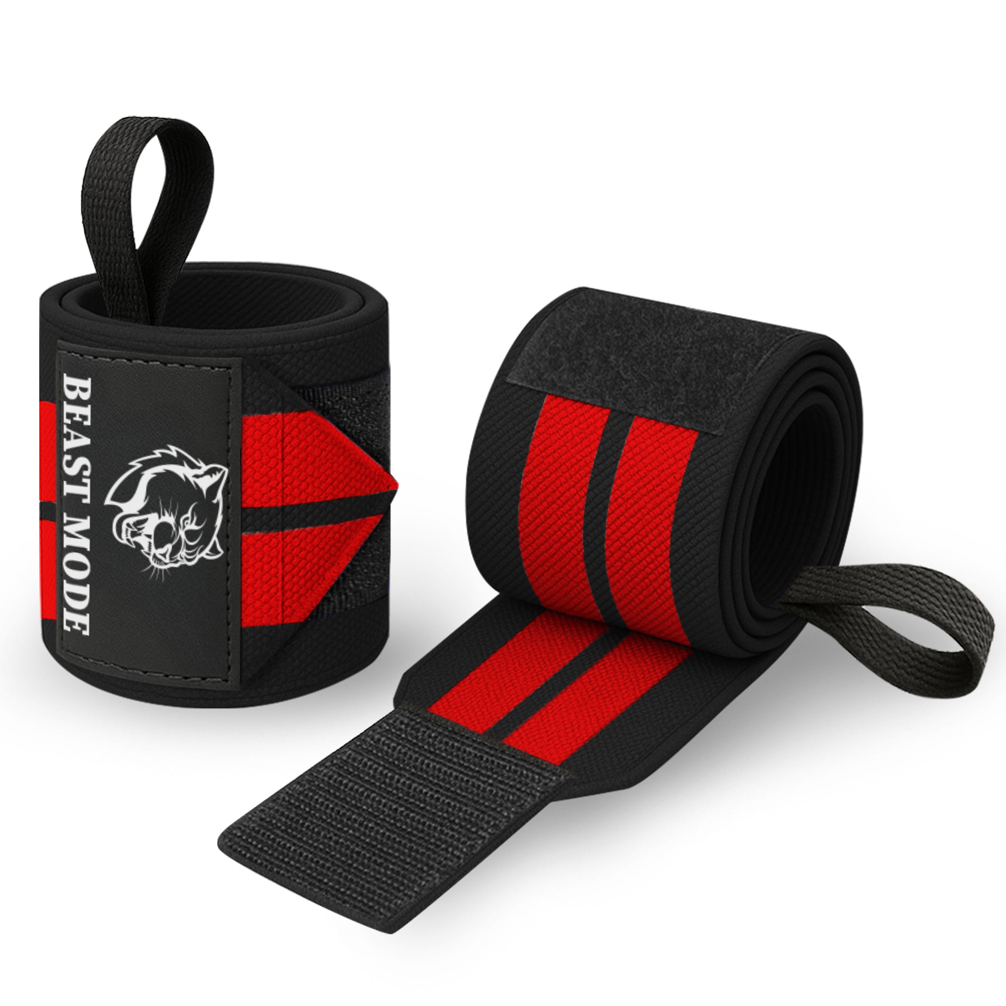 Wrist Wraps – Beast Mode – Black and Red – 12 - image 1