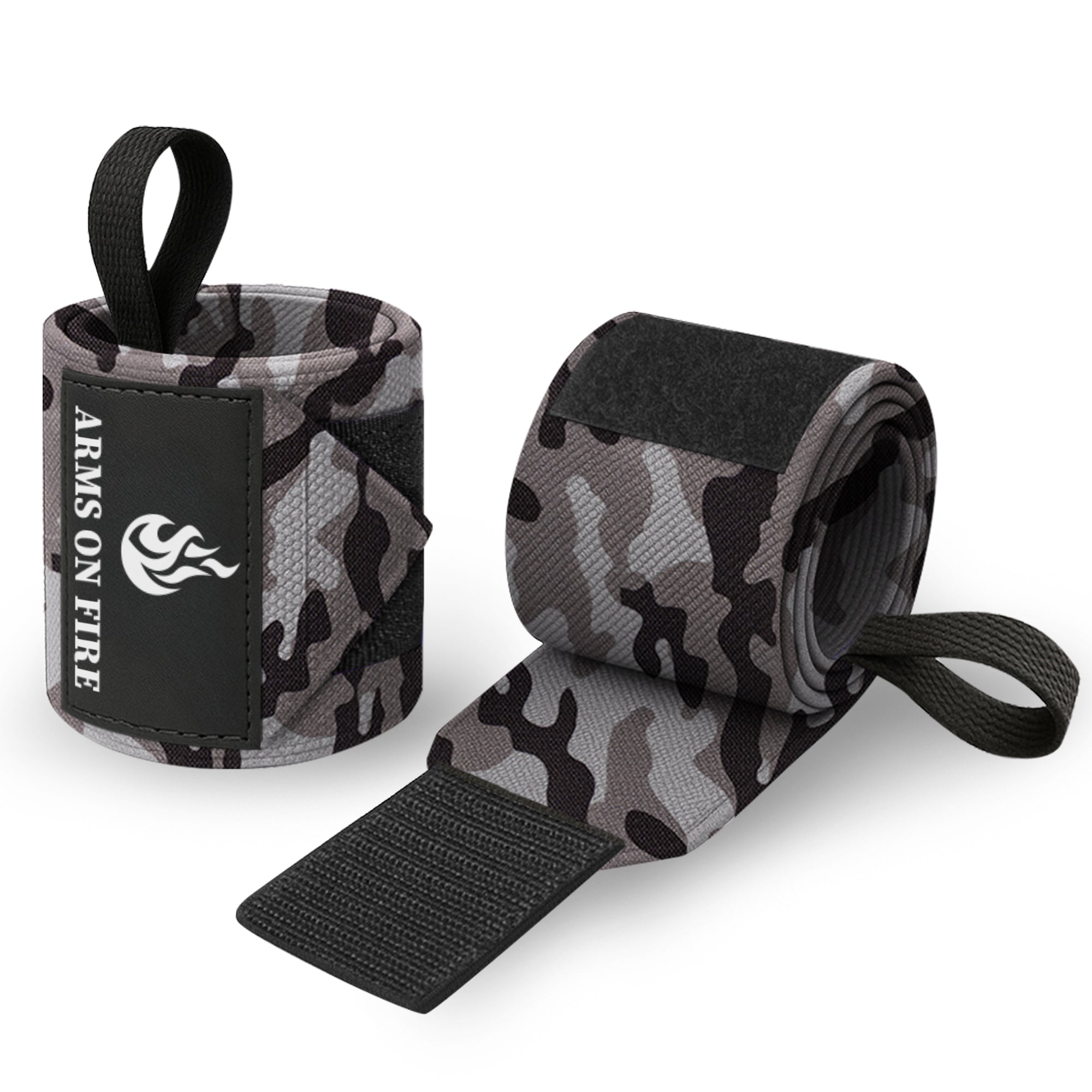 Wrist Wraps – Arms on Fire – Black Camo – 12 - image 1