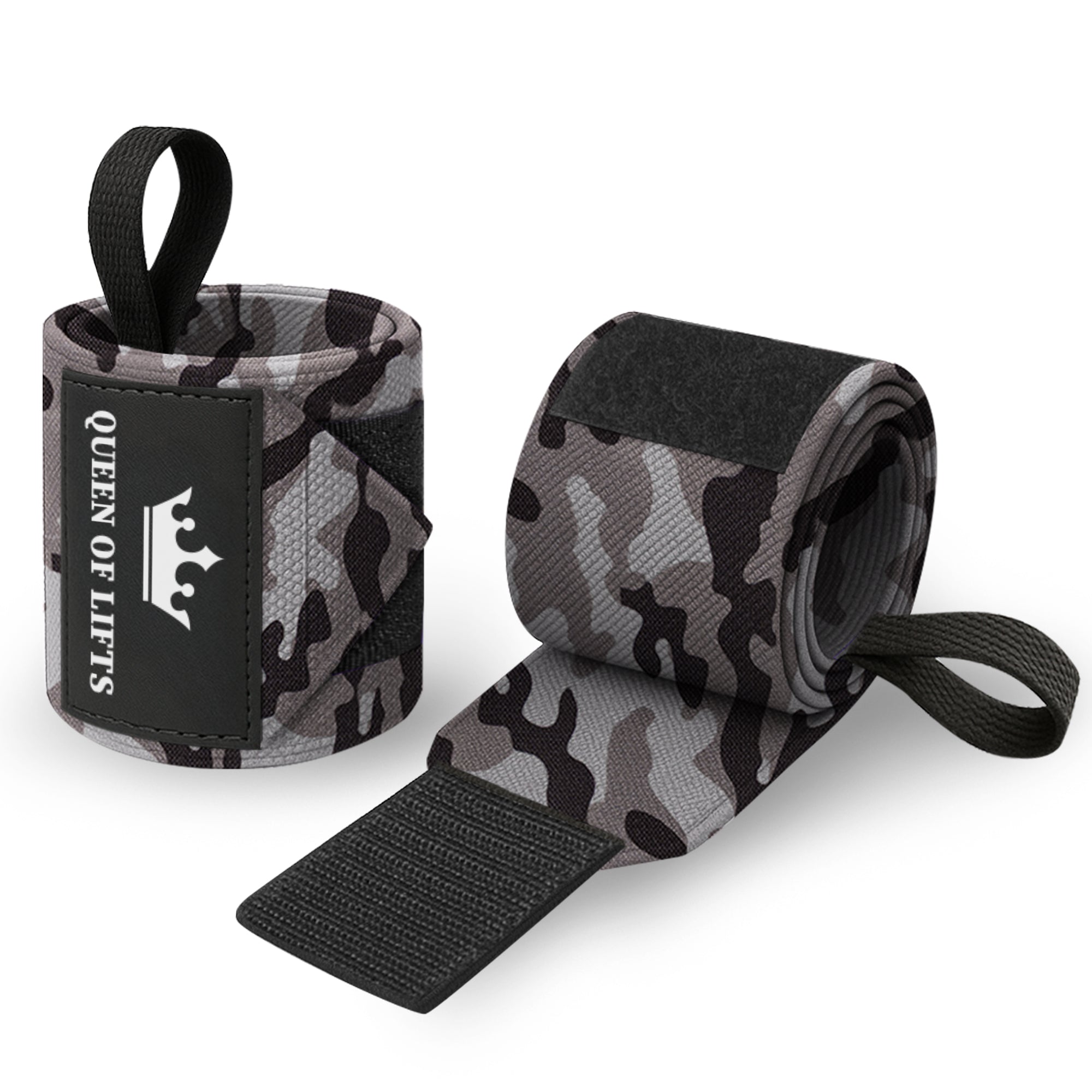 Wrist Wraps – Queen of Lifts – Black Camo – 12 - image 1