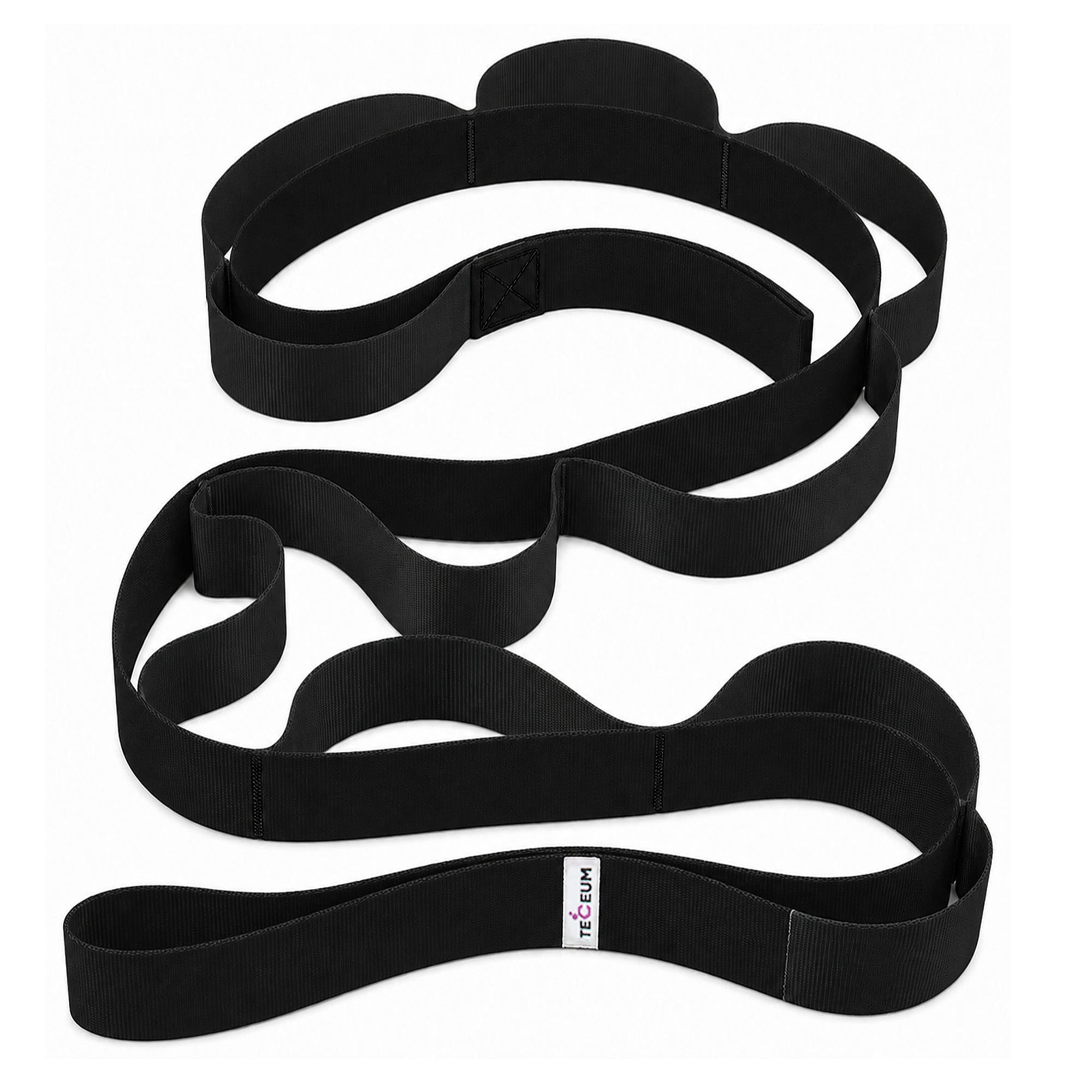 PT Stretching Loop Straps – Polycotton – Black – 1.5” - image 1