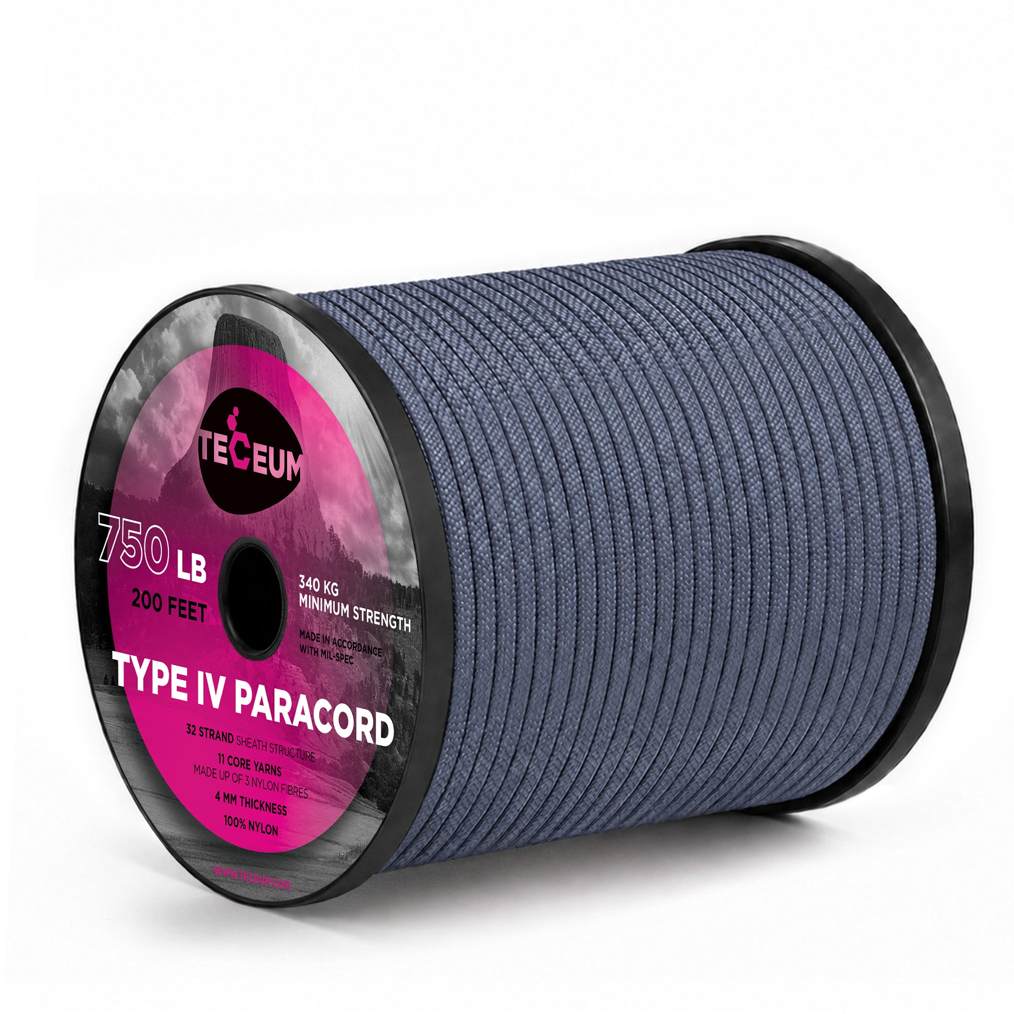Paracord IV 750 Oil Blue – 200 ft - image 1