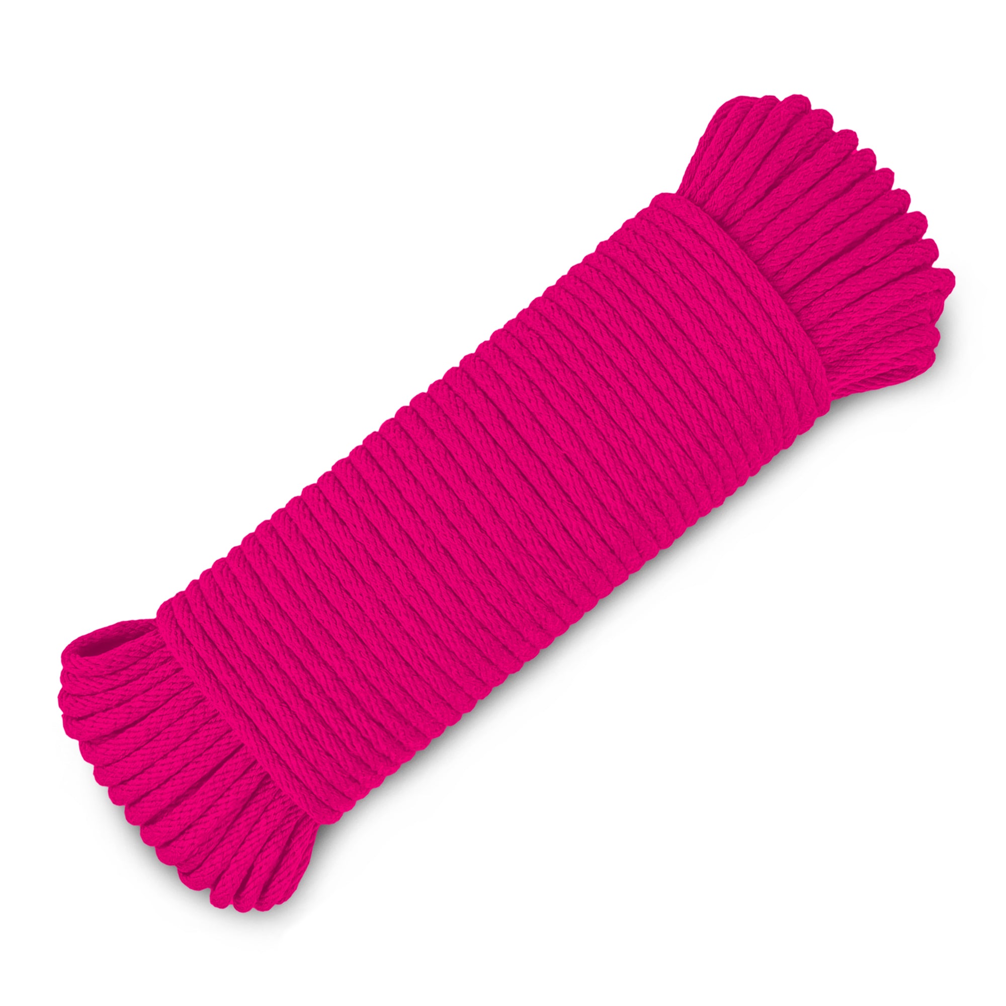 Rope Cotton 3/16" 100 ft Bright Pink - image 1
