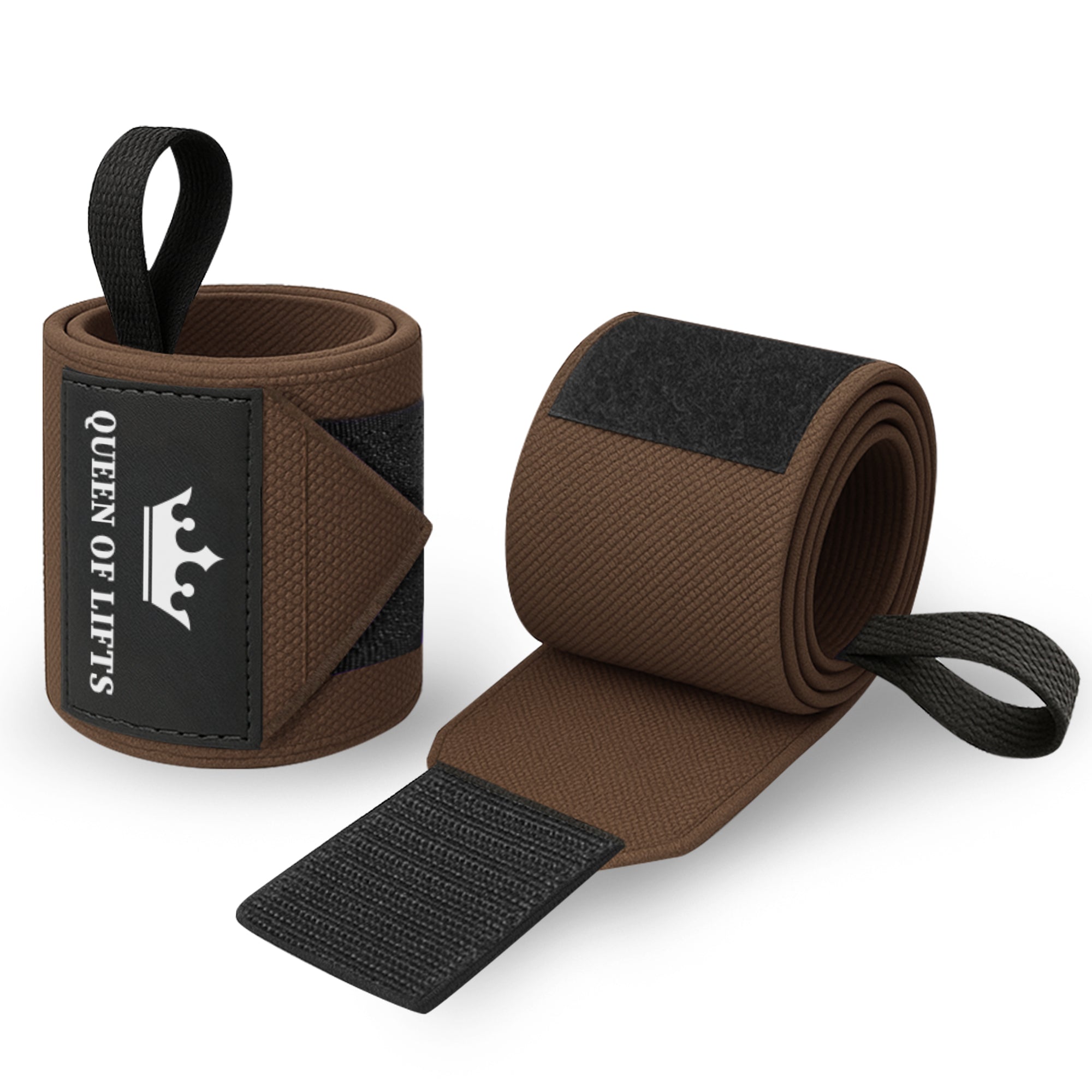 Wrist Wraps – Queen of Lifts – Brown – 12 - image 1