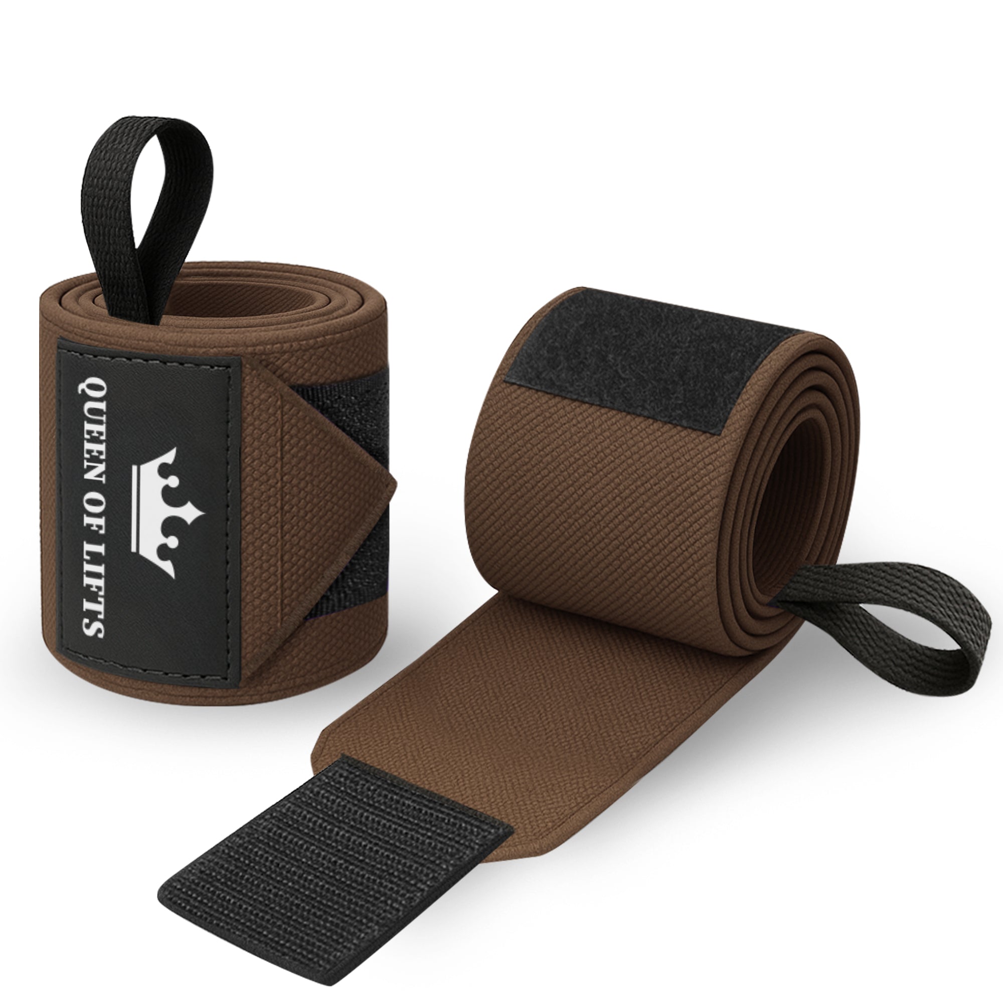 Wrist Wraps – Queen of Lifts – Brown – 18 - image 1