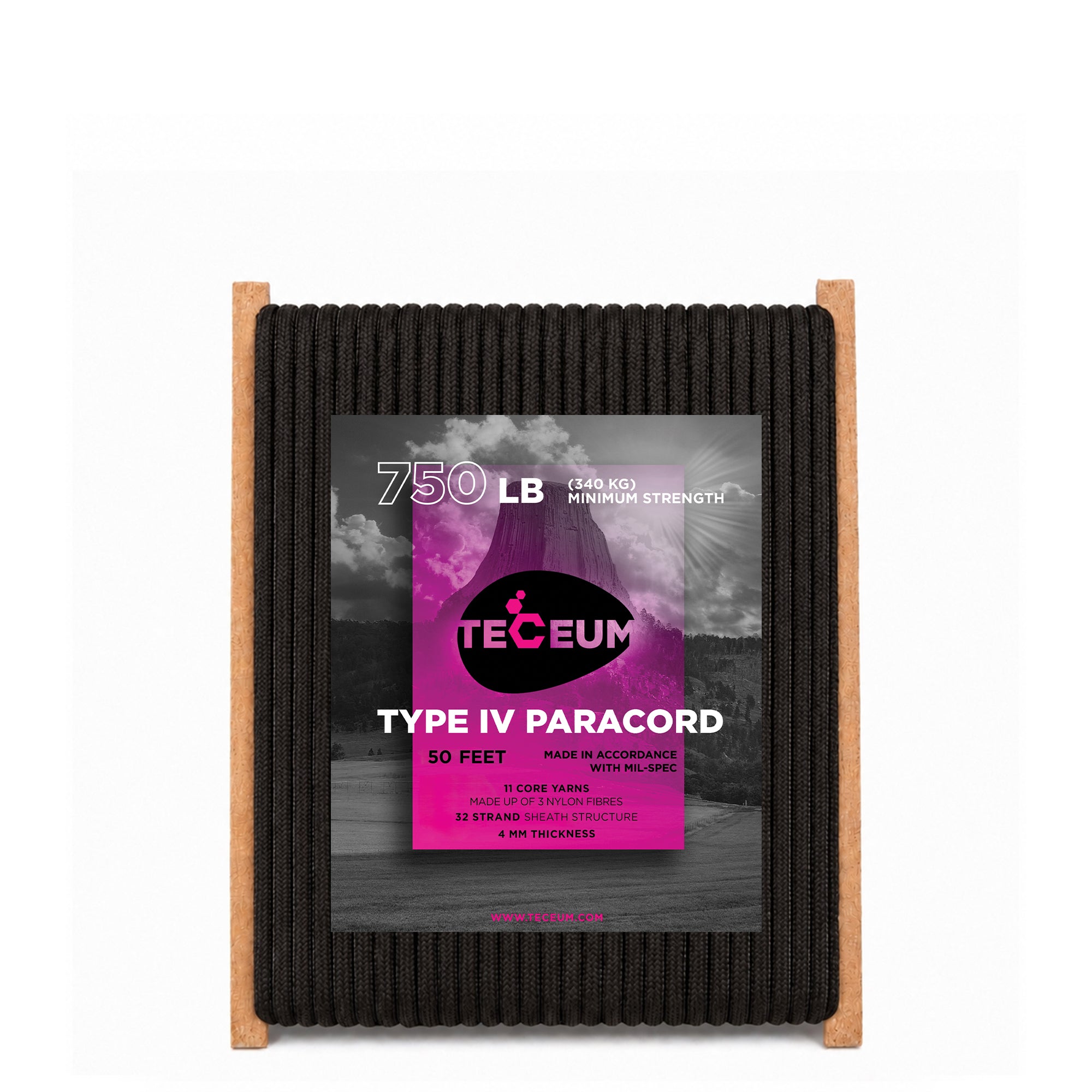 Paracord IV 750 Chocolate – 50 ft - image 1