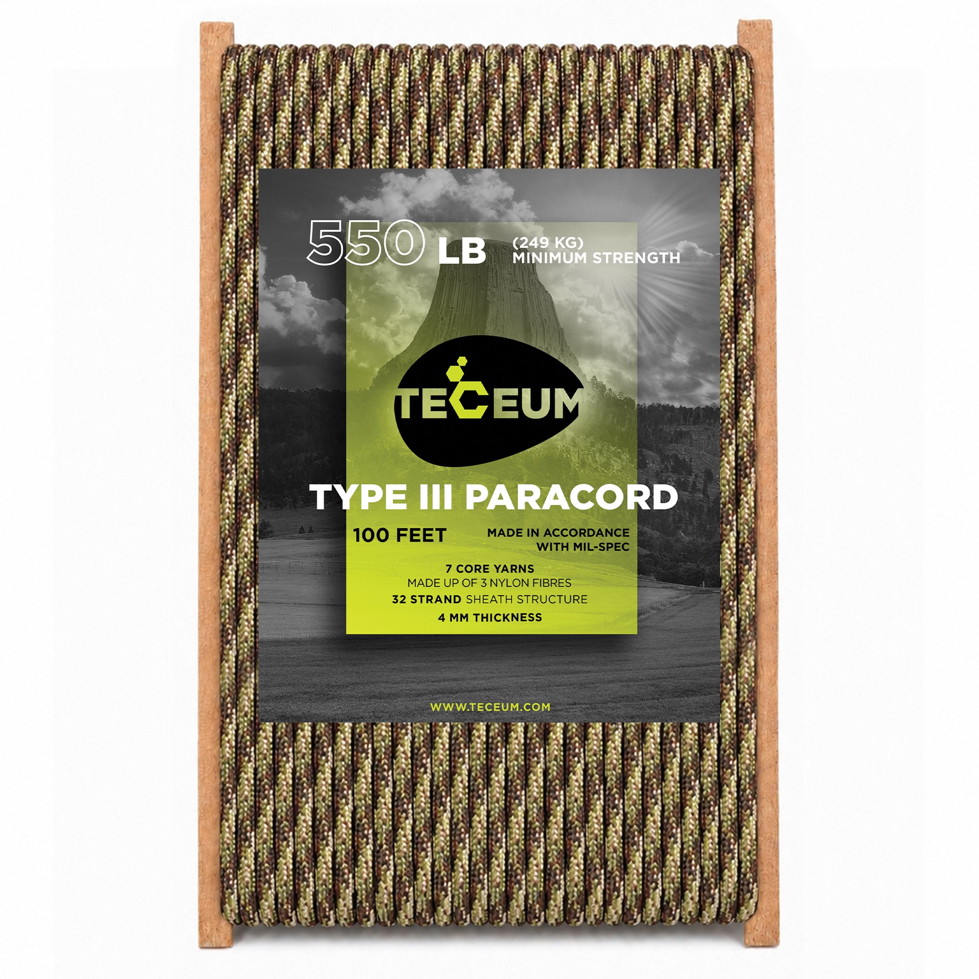 Paracord III 550 Camo – 100 ft - image 1