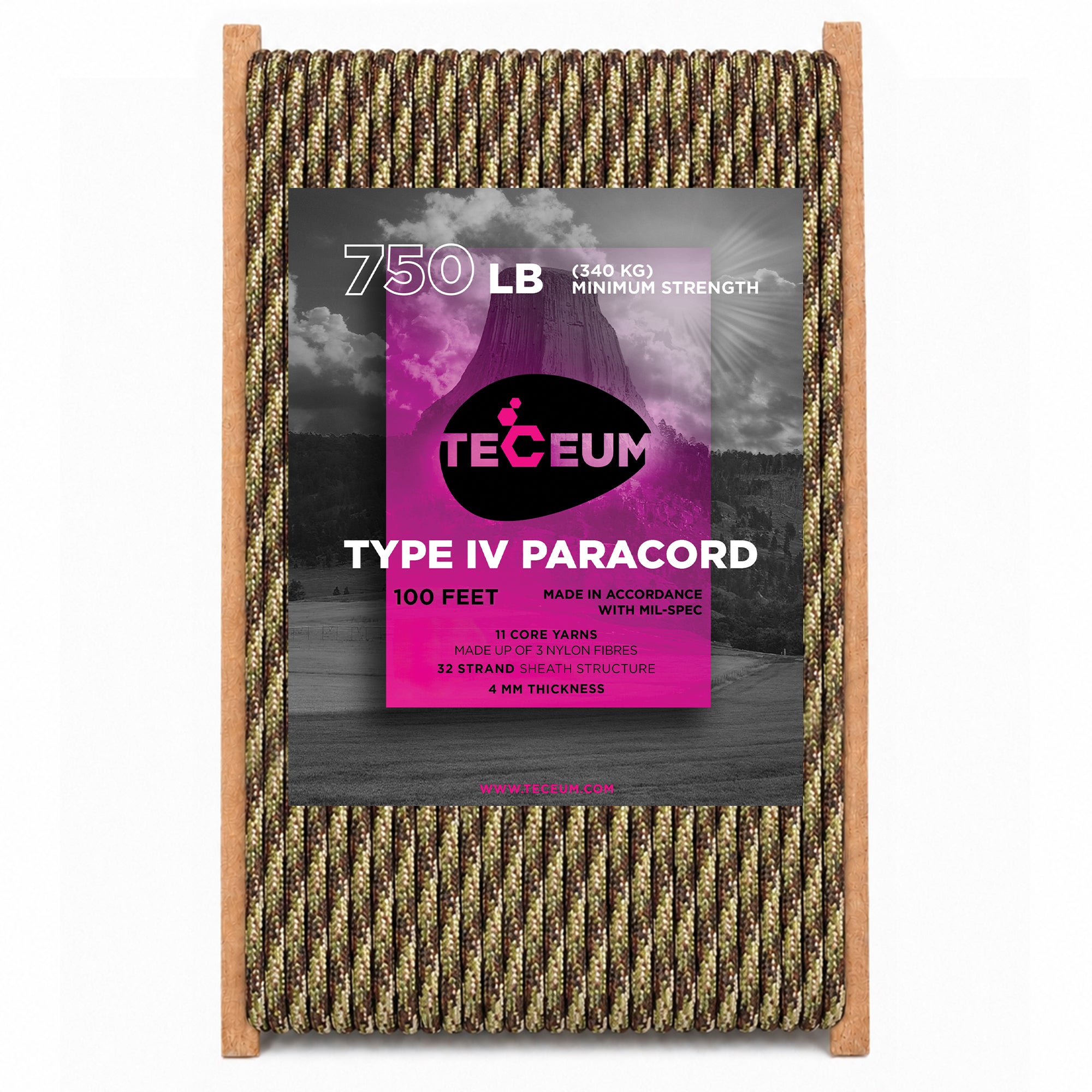 Paracord IV 750 Camo – 100 ft - image 1