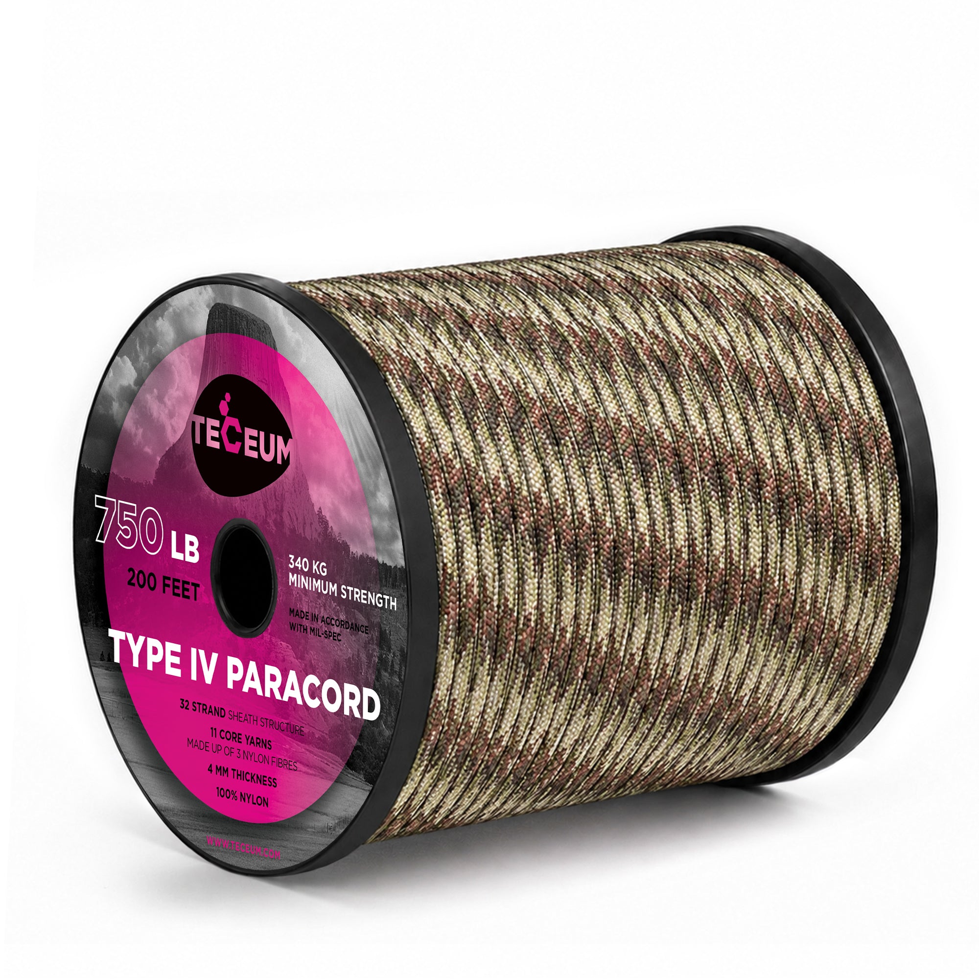Paracord IV 750 Camo – 200 ft - image 1