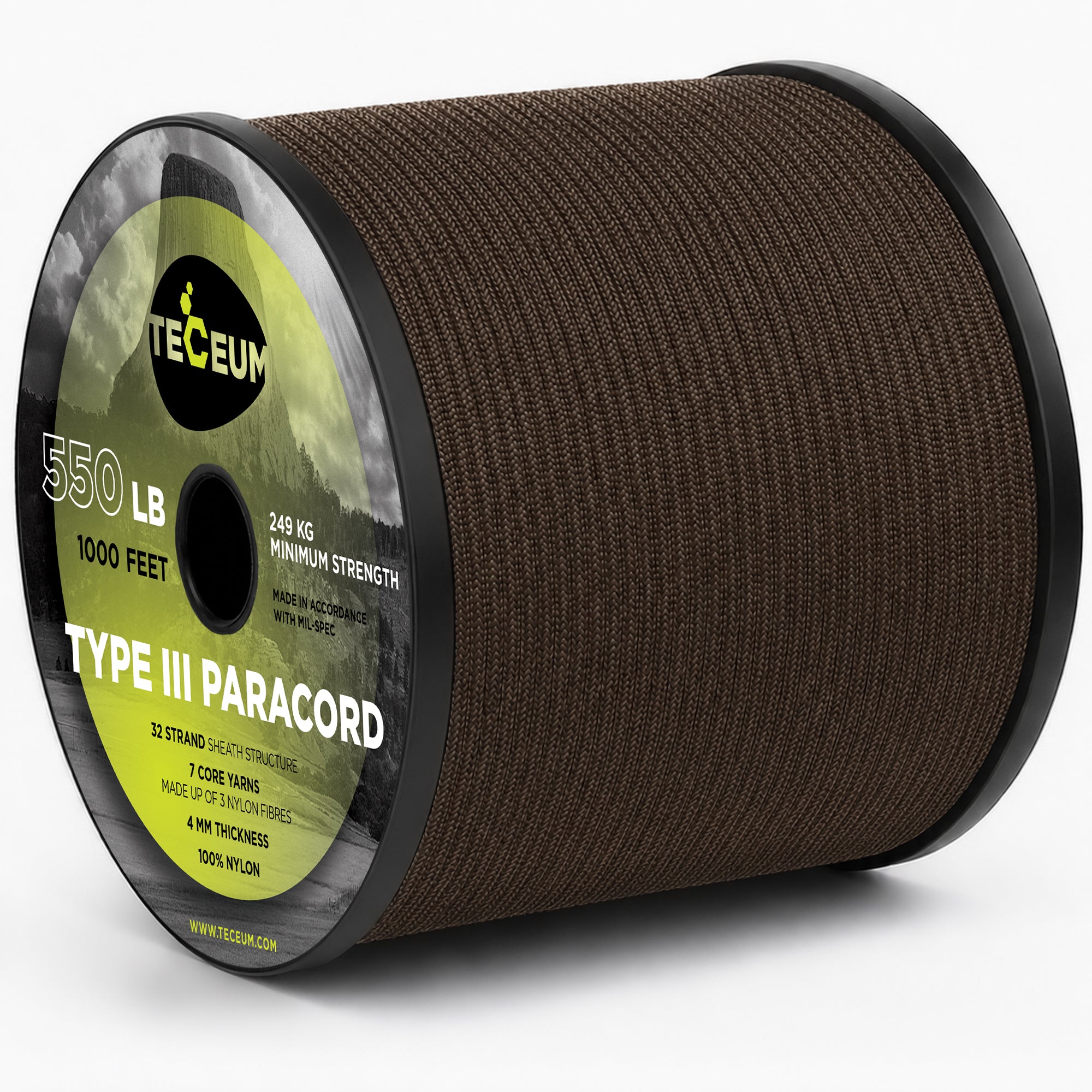 Paracord III 550 Copper Brown – 1000 ft - image 1