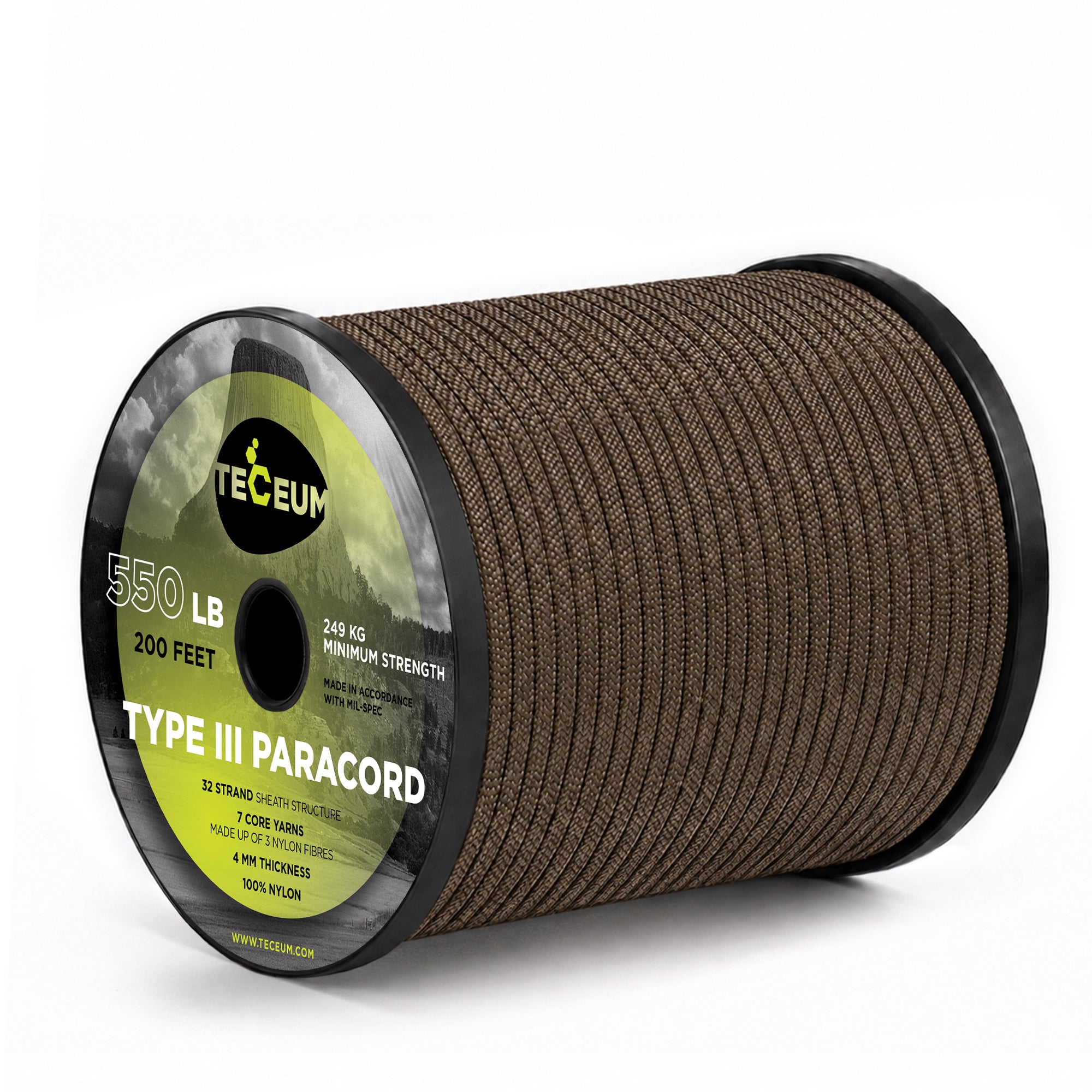 Paracord III 550 Copper Brown – 200 ft - image 1