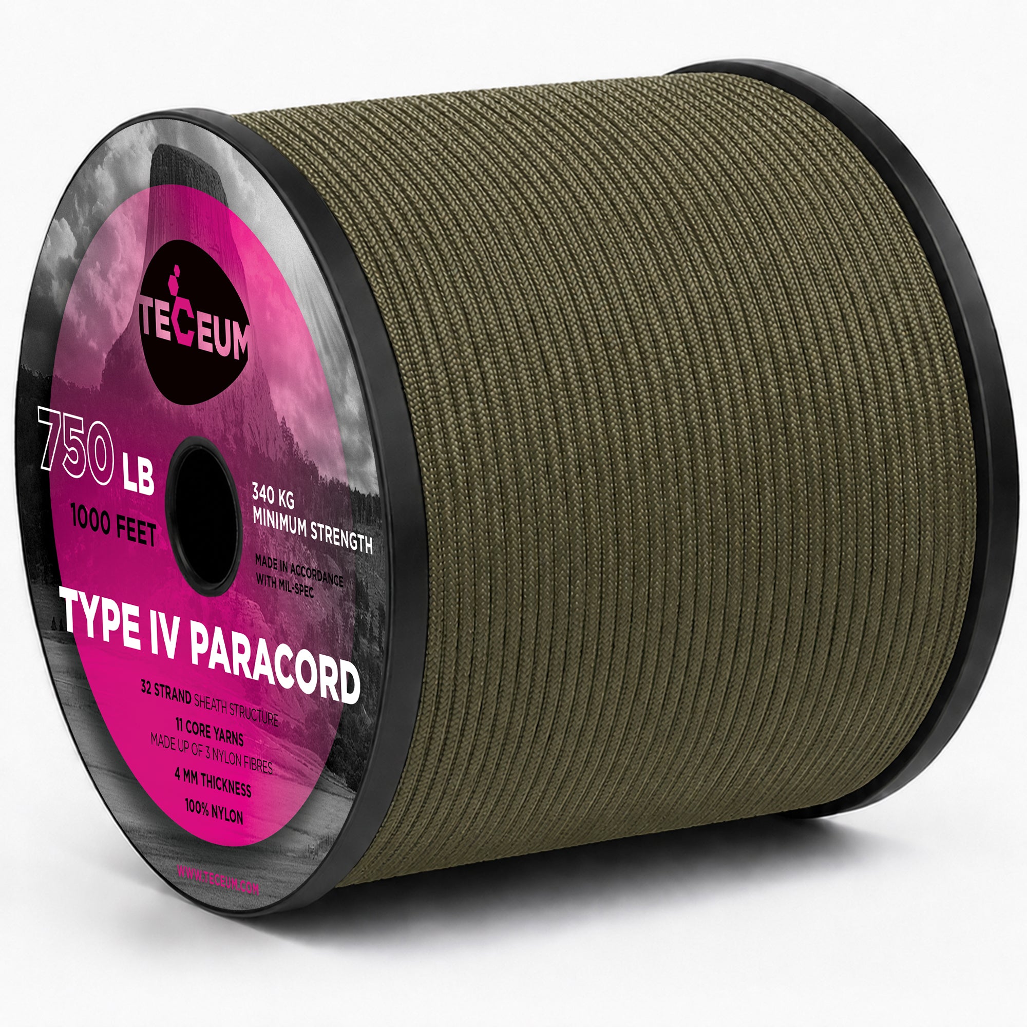 Paracord IV 750 Coyote Brown – 1000 ft - image 1