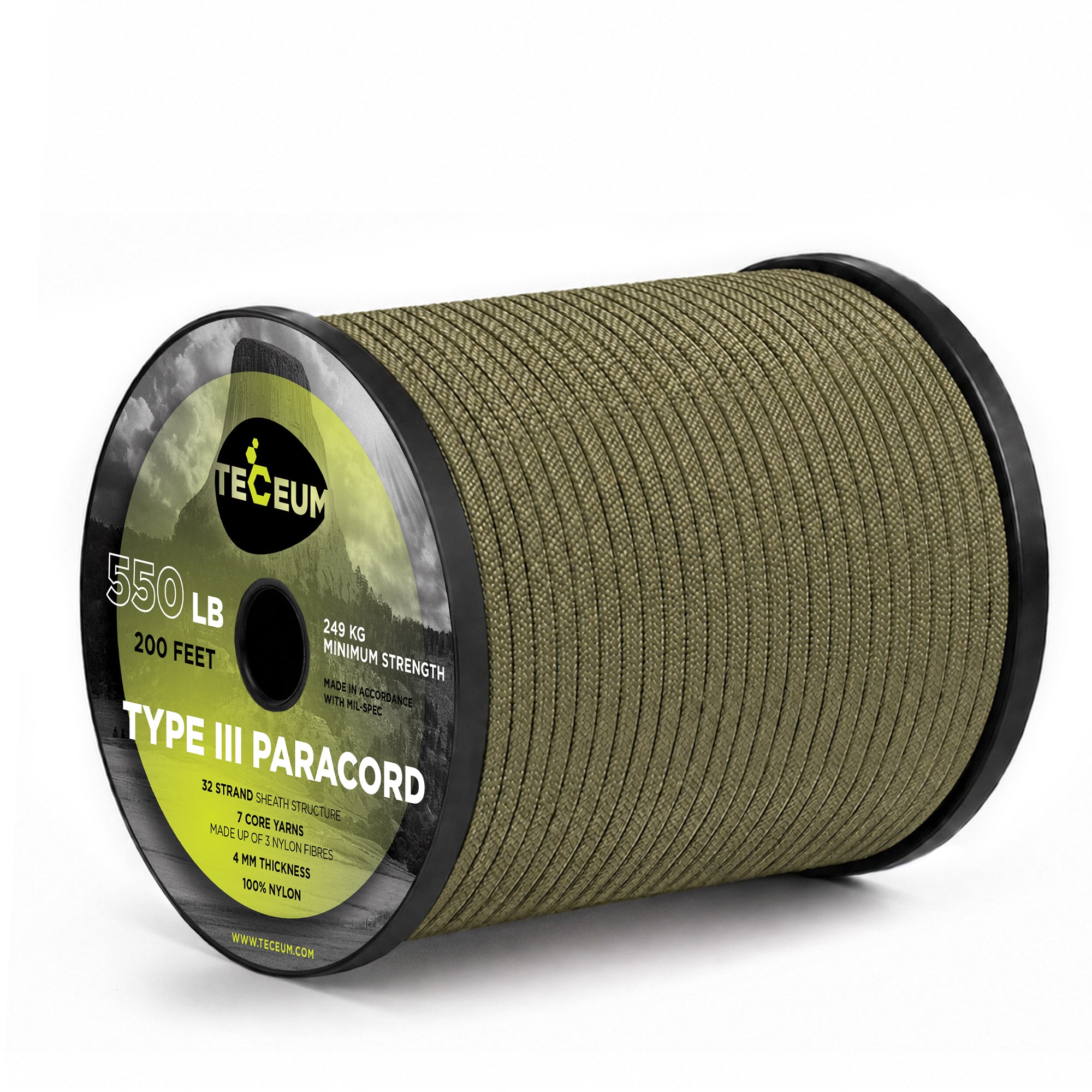 Paracord III 550 Coyote Brown – 200 ft - image 1