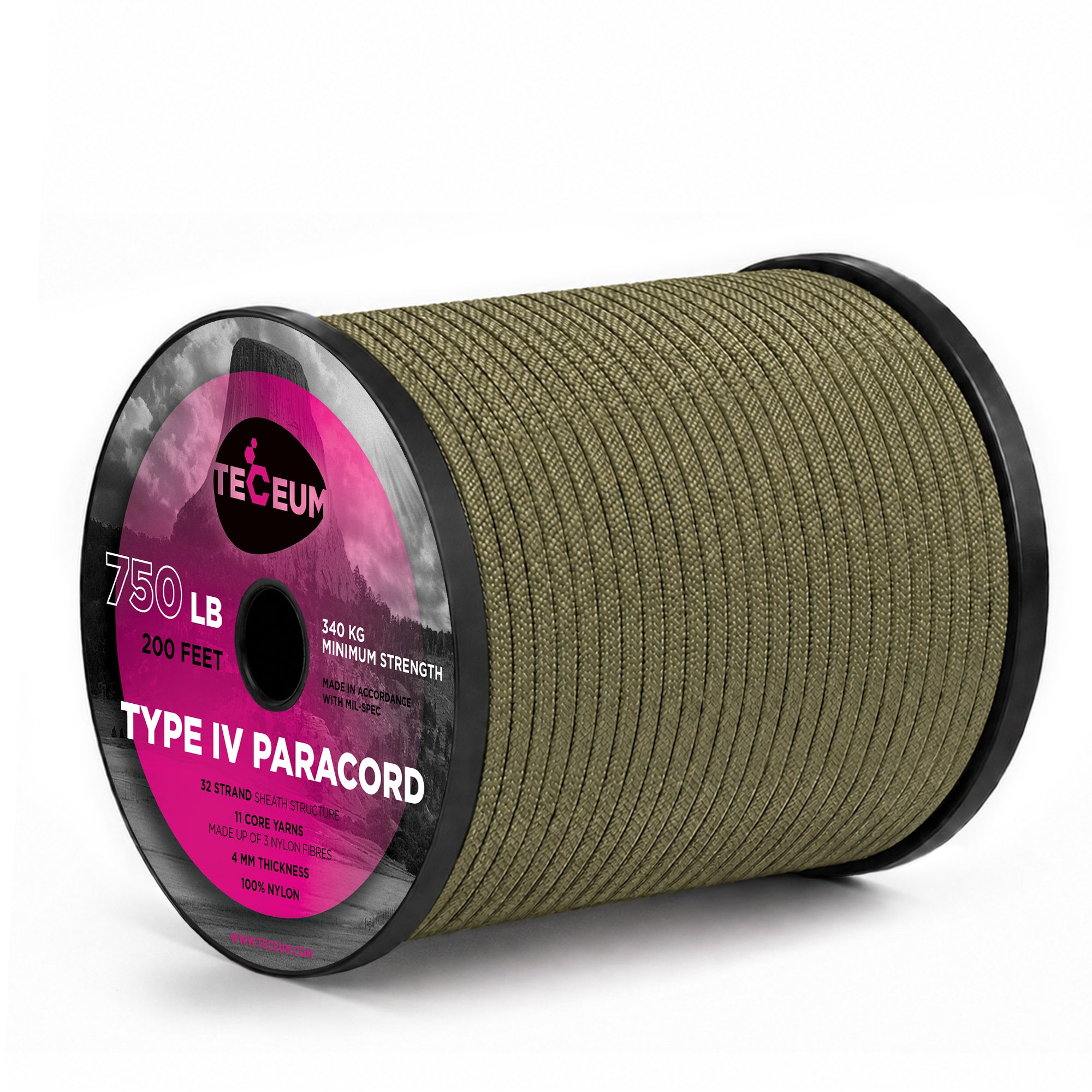 Paracord IV 750 Coyote Brown – 200 ft - image 1