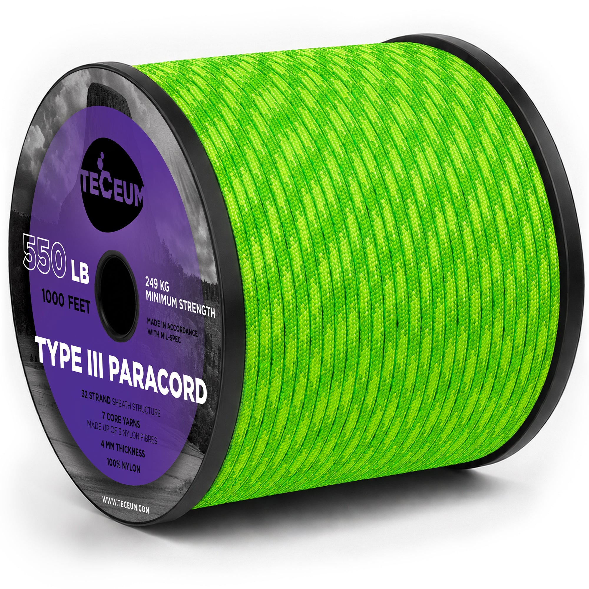 Paracord III 550 DayGlow – 1000 ft - image 1