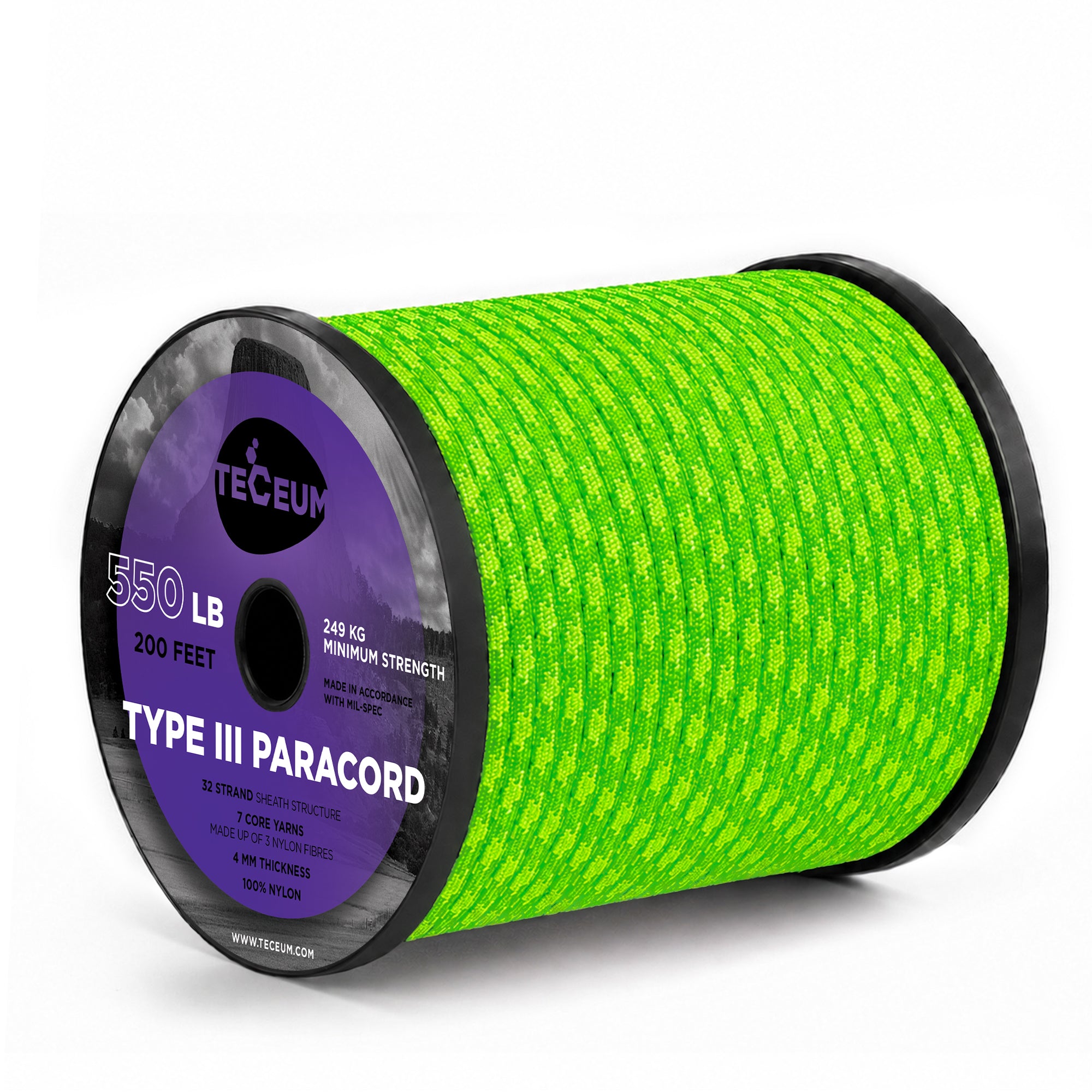 Paracord III 550 DayGlow – 200 ft - image 1