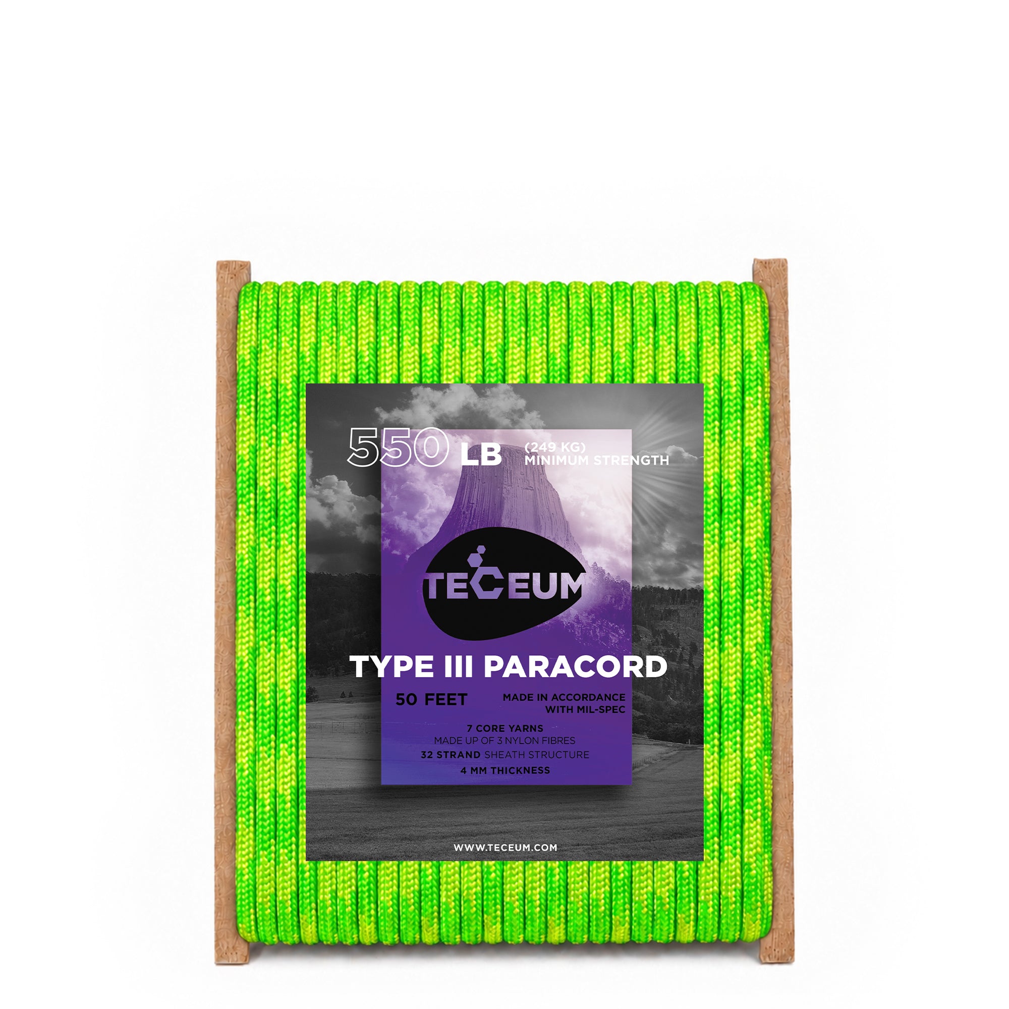Paracord III 550 DayGlow – 50 ft - image 1