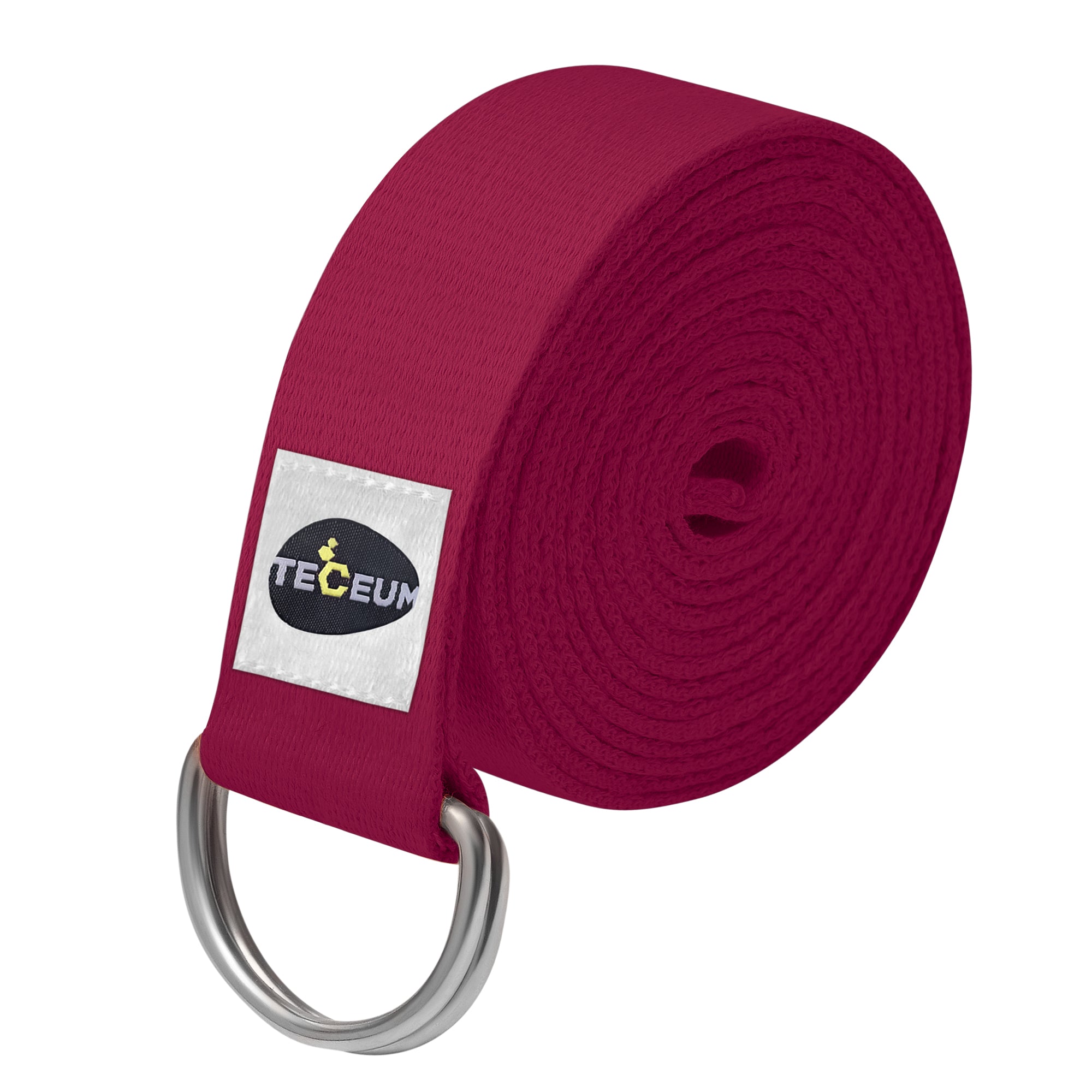 Yoga Straps – Polycotton – Deep Raspberry – 8 ft - image 1