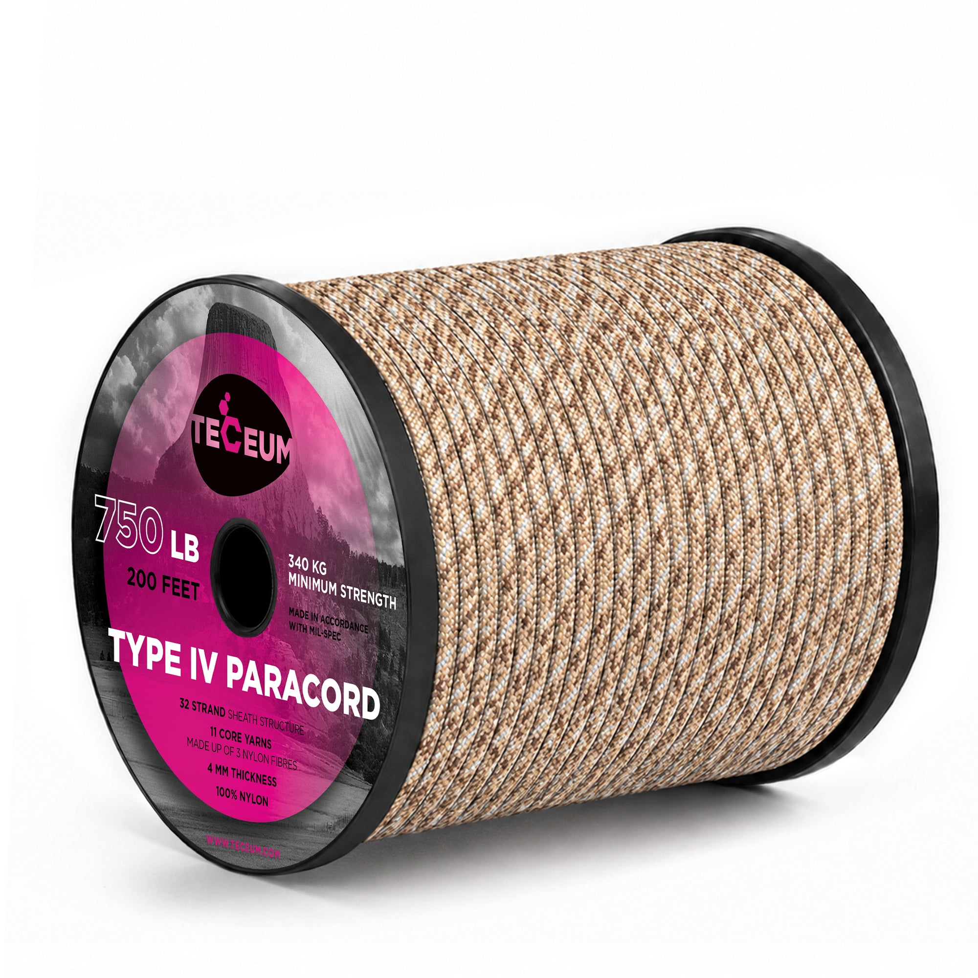 Paracord IV 750 Desert Camo – 200 ft - image 1