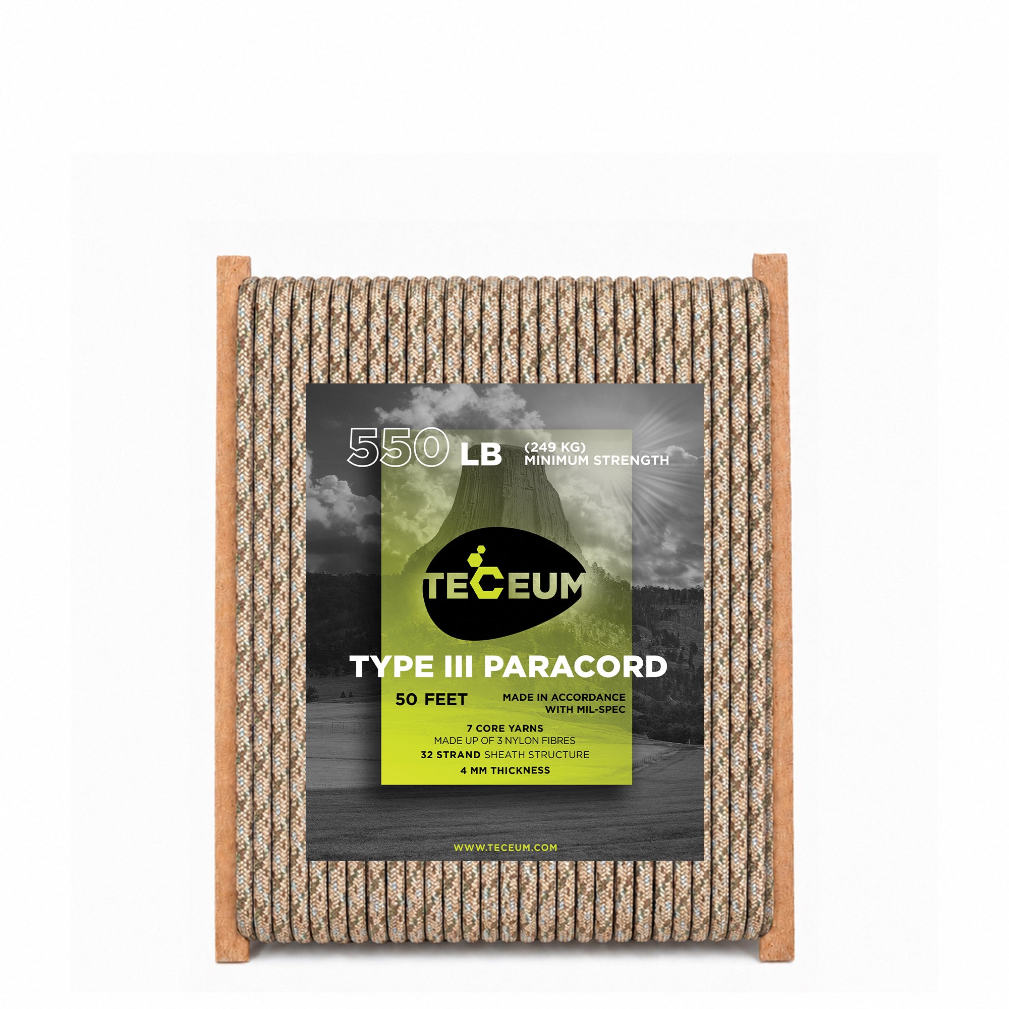 Paracord III 550 Desert Camo – 50 ft - image 1