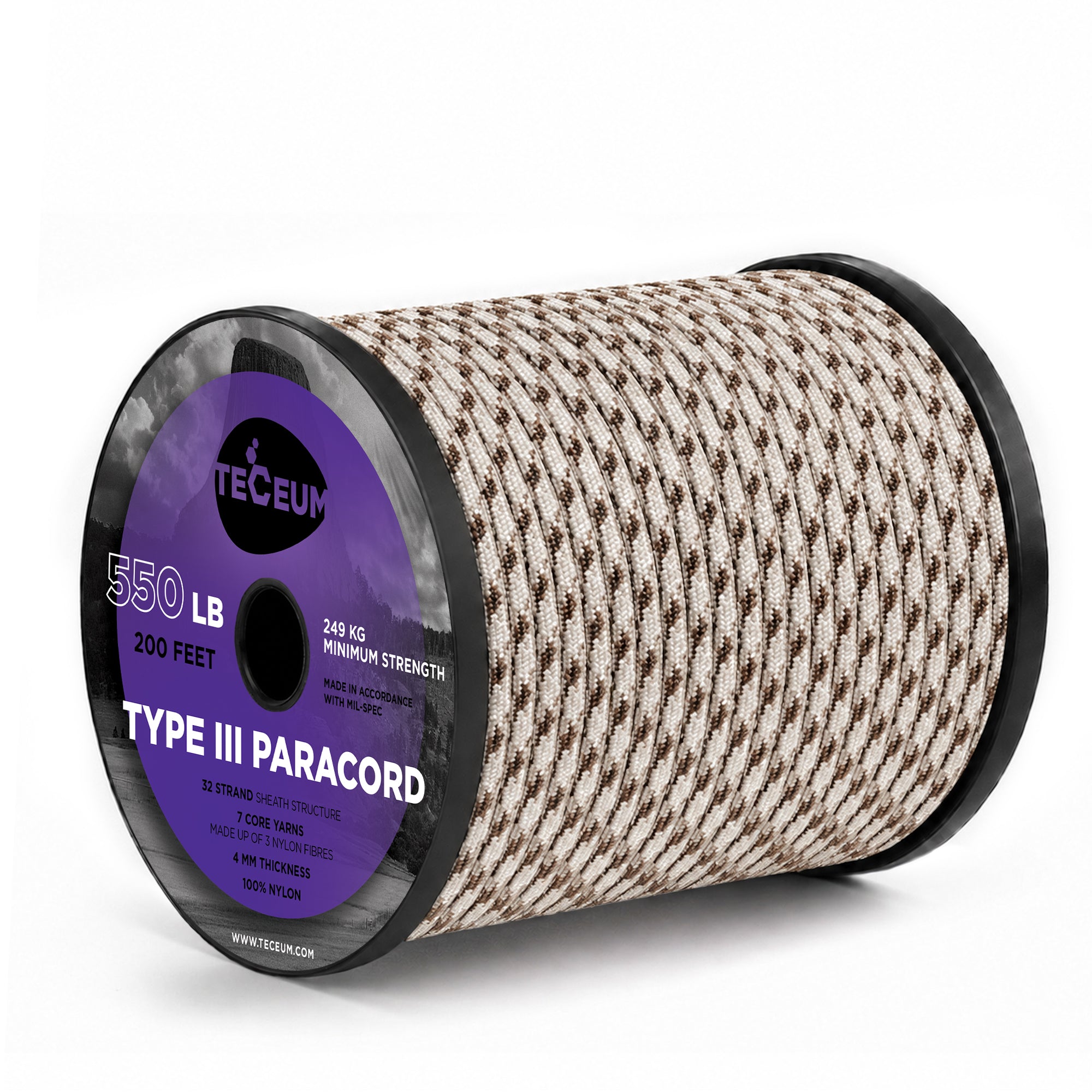 Paracord III 550 Desert Snake Camo – 200 ft - image 1