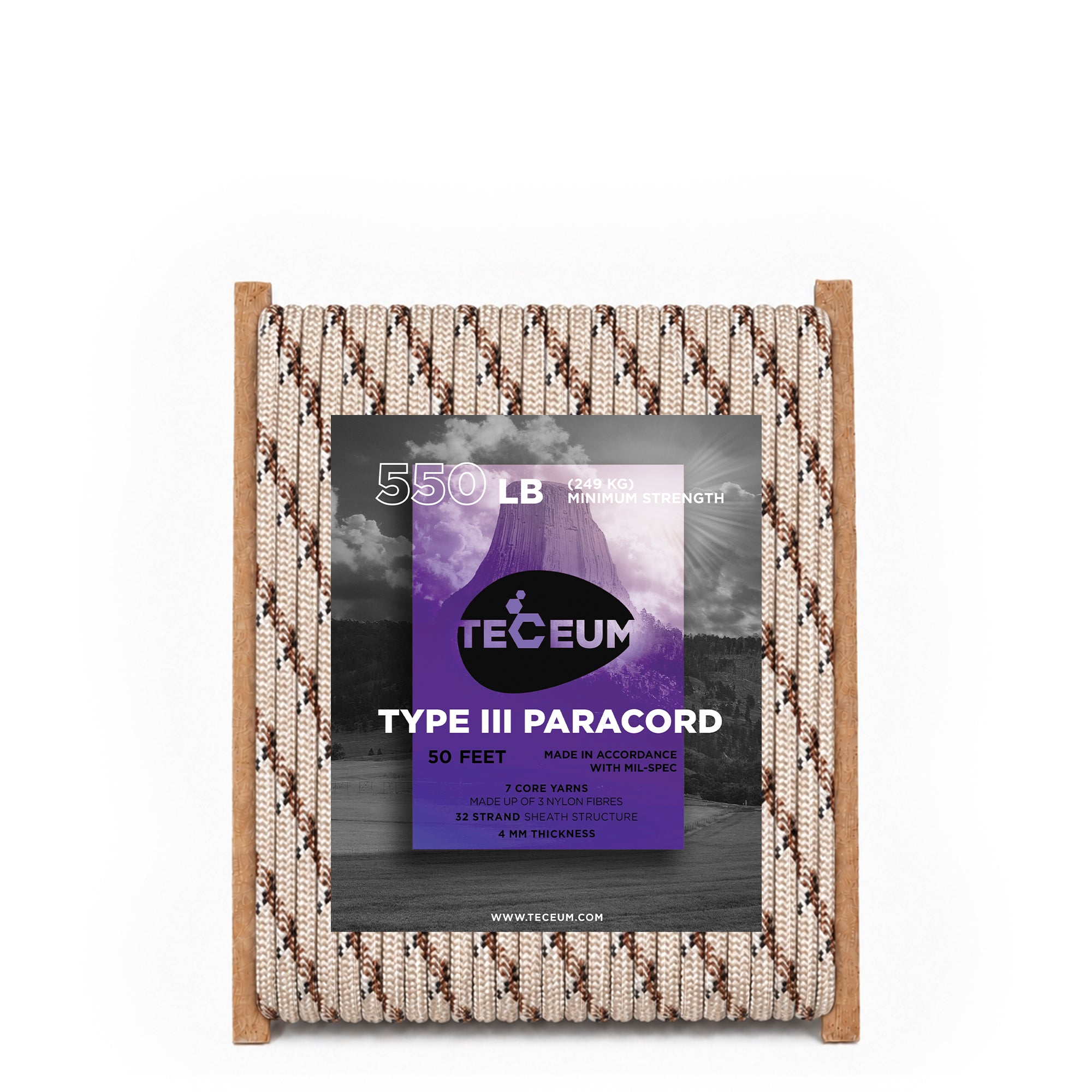 Paracord III 550 Desert Snake Camo – 50 ft - image 1