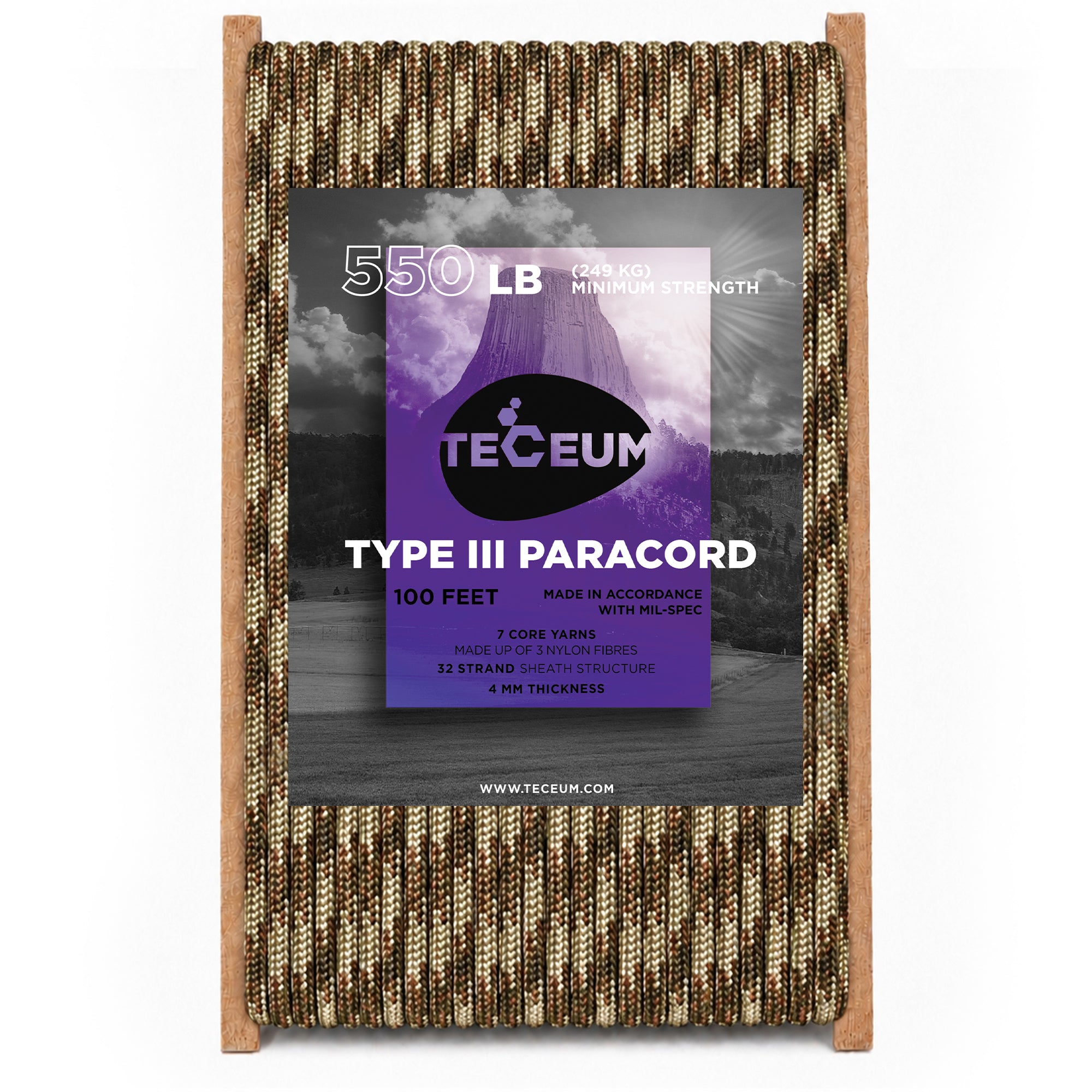 Paracord III 550 Fall Camo – 100 ft - image 1