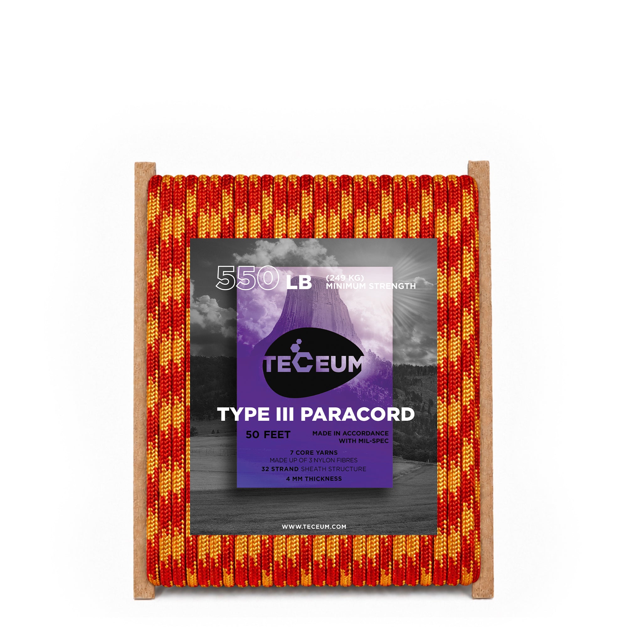 Paracord III 550 Fire Flame – 50 ft - image 1
